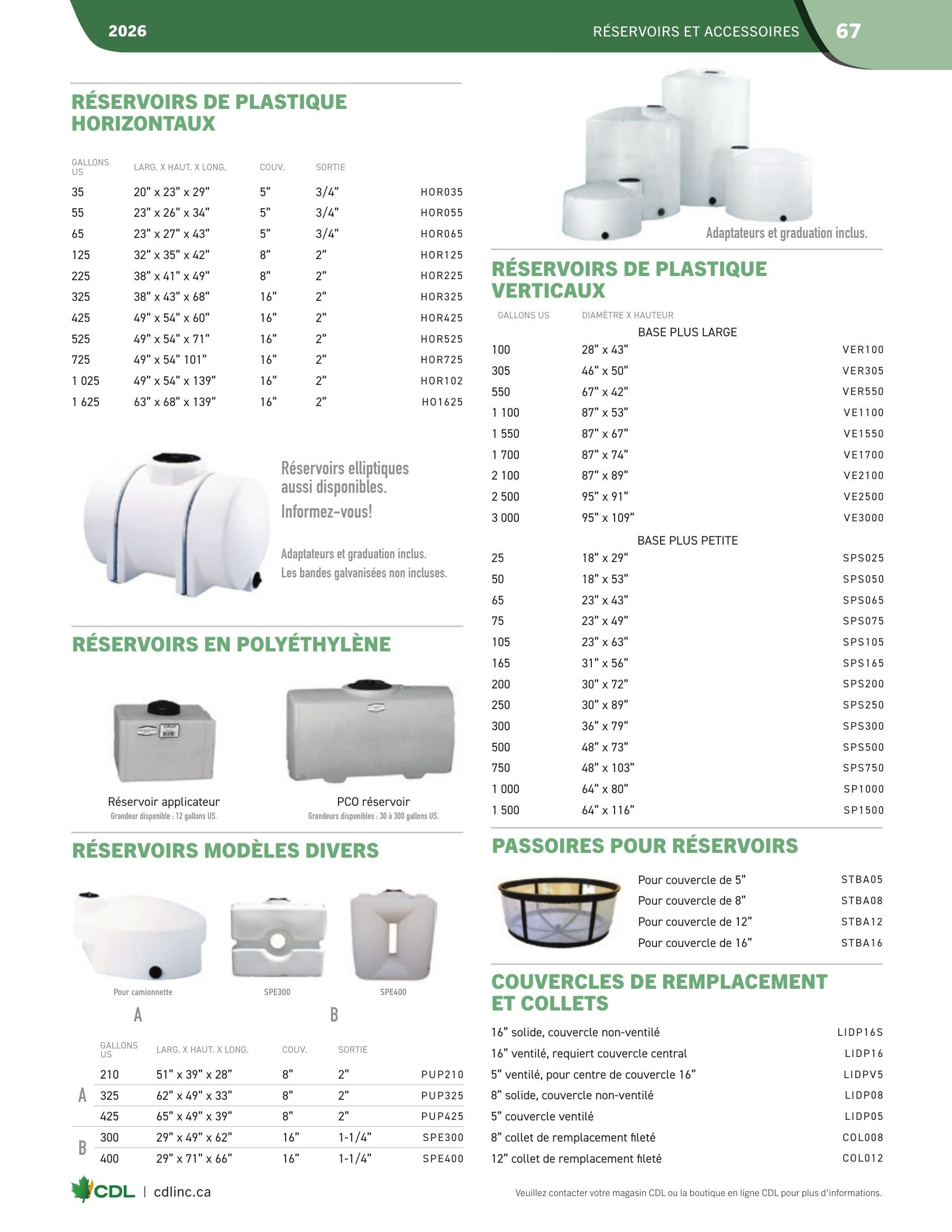 Les Équipements d'Érablière CDL Annual Maple Equipment Catalog Flyer January 1 - December 31, 2026