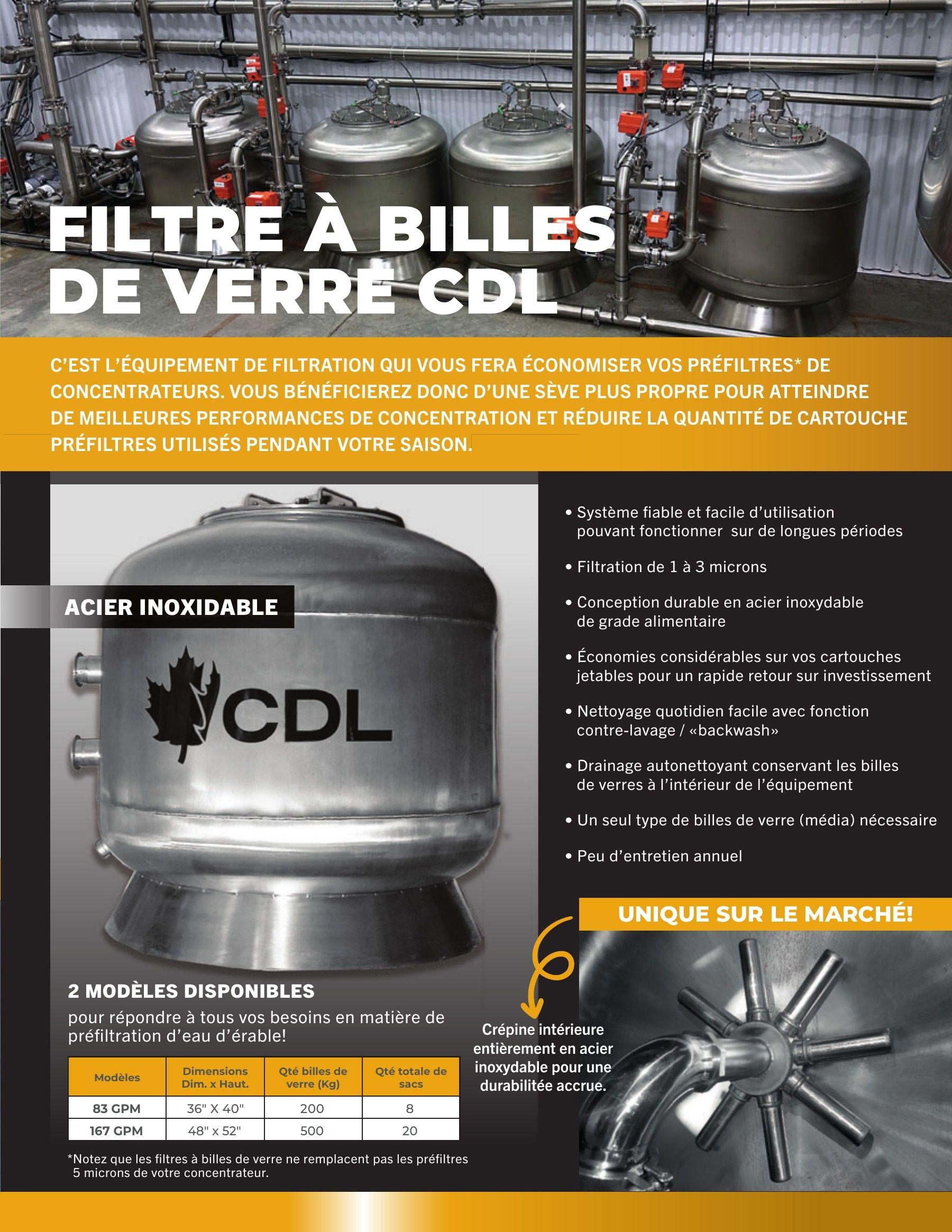 Les Équipements d'Érablière CDL Annual Maple Equipment Catalog Flyer January 1 - December 31, 2026
