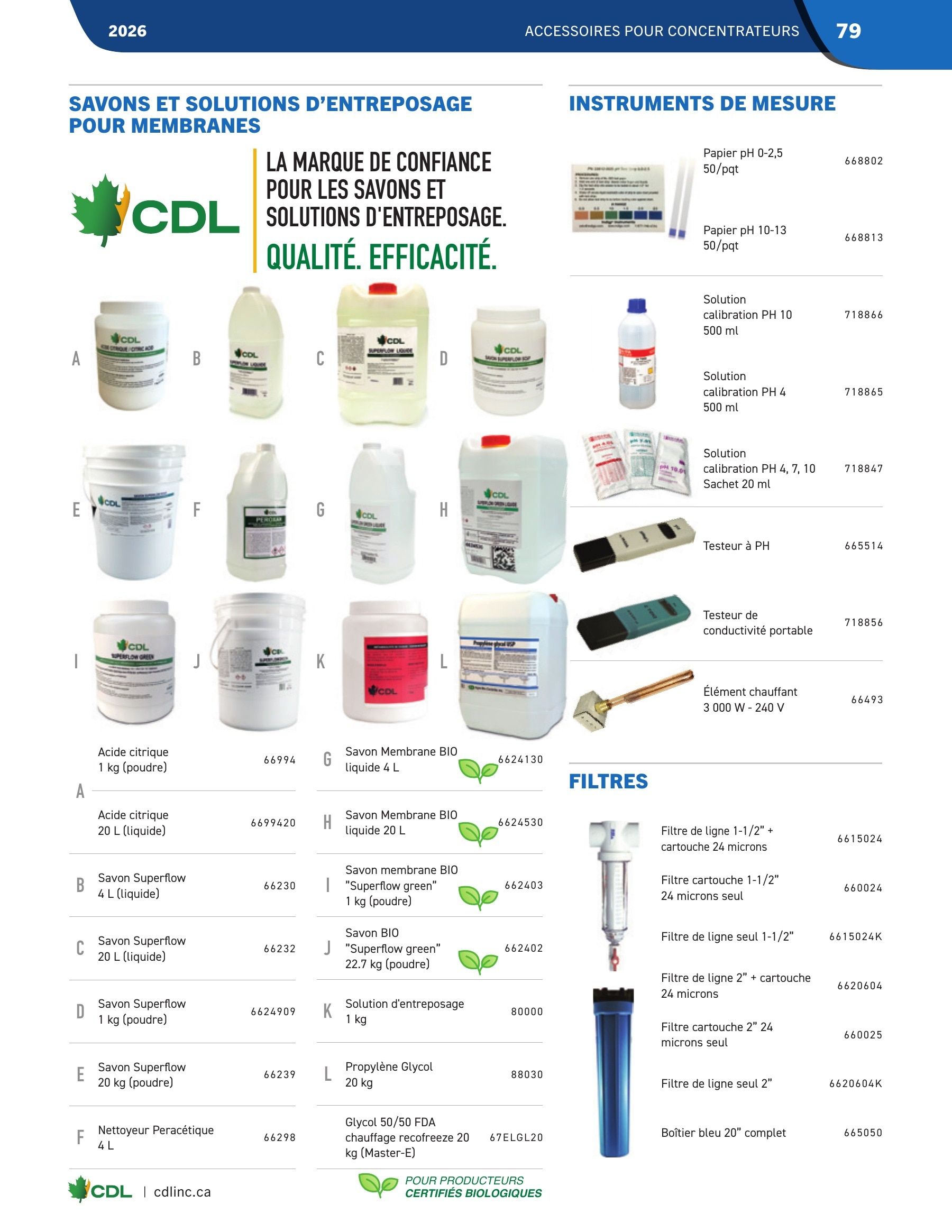 Les Équipements d'Érablière CDL Annual Maple Equipment Catalog Flyer January 1 - December 31, 2026