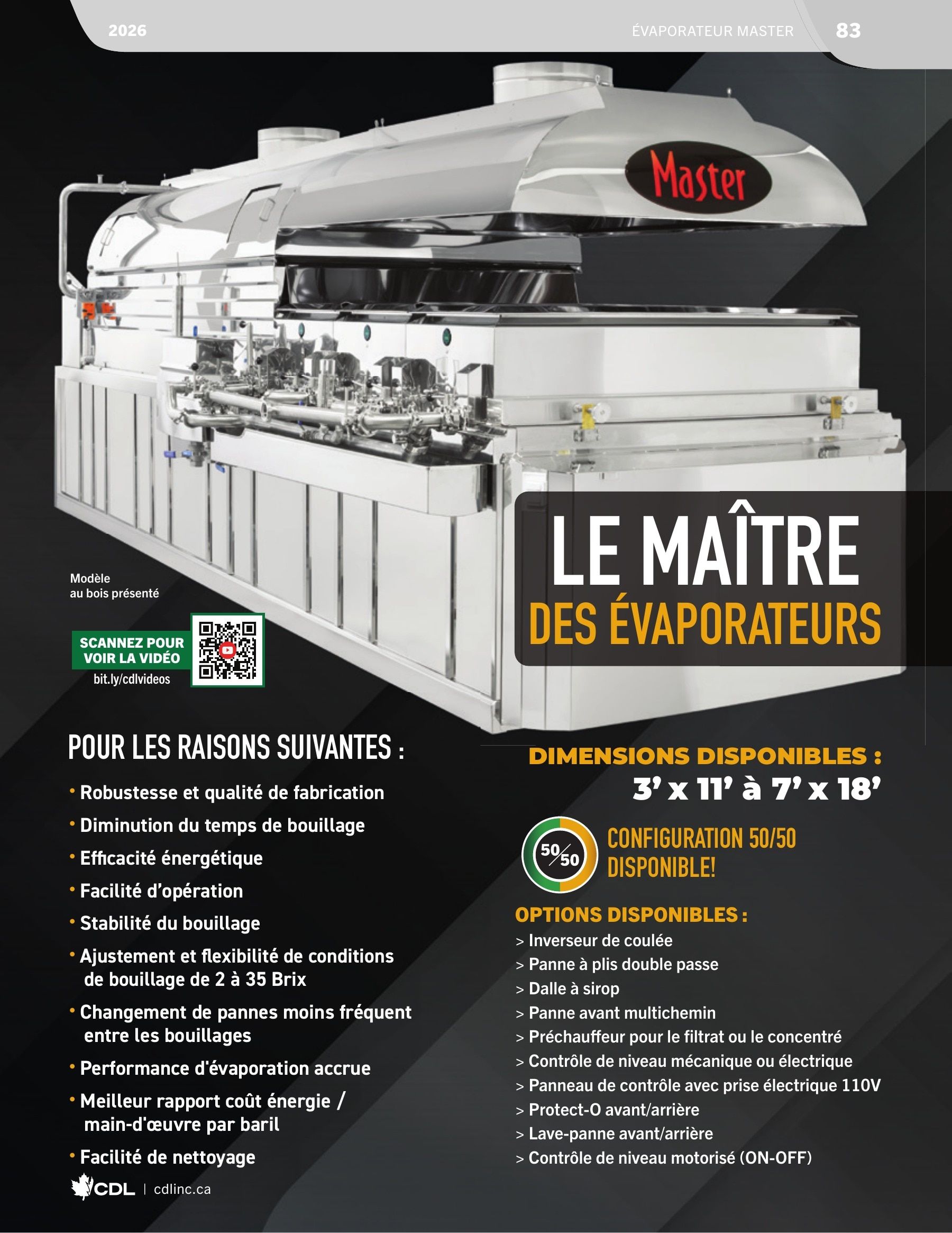 Les Équipements d'Érablière CDL Annual Maple Equipment Catalog Flyer January 1 - December 31, 2026