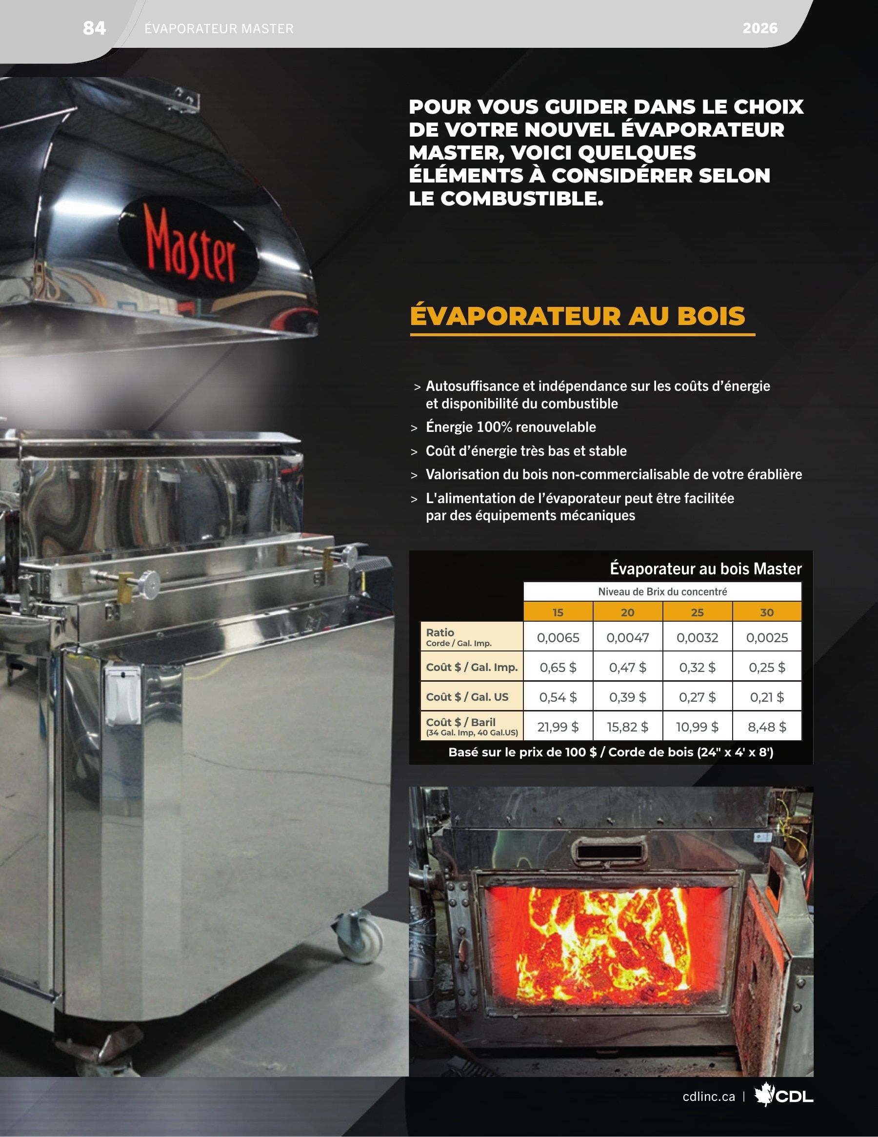 Les Équipements d'Érablière CDL Annual Maple Equipment Catalog Flyer January 1 - December 31, 2026