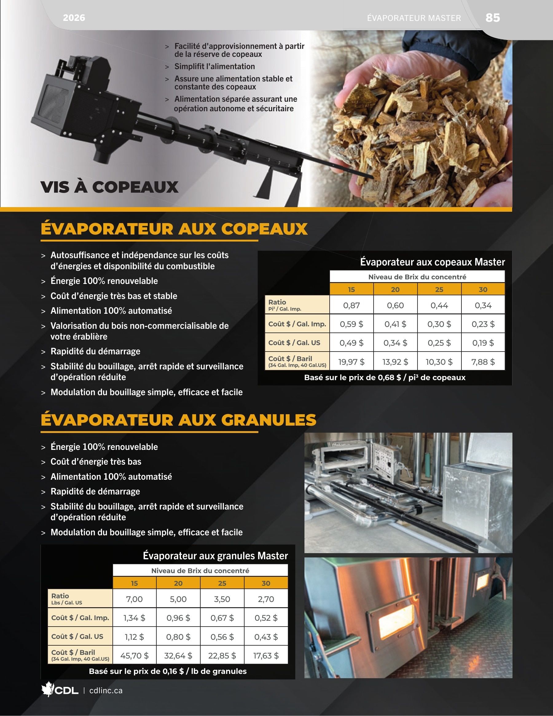 Les Équipements d'Érablière CDL Annual Maple Equipment Catalog Flyer January 1 - December 31, 2026