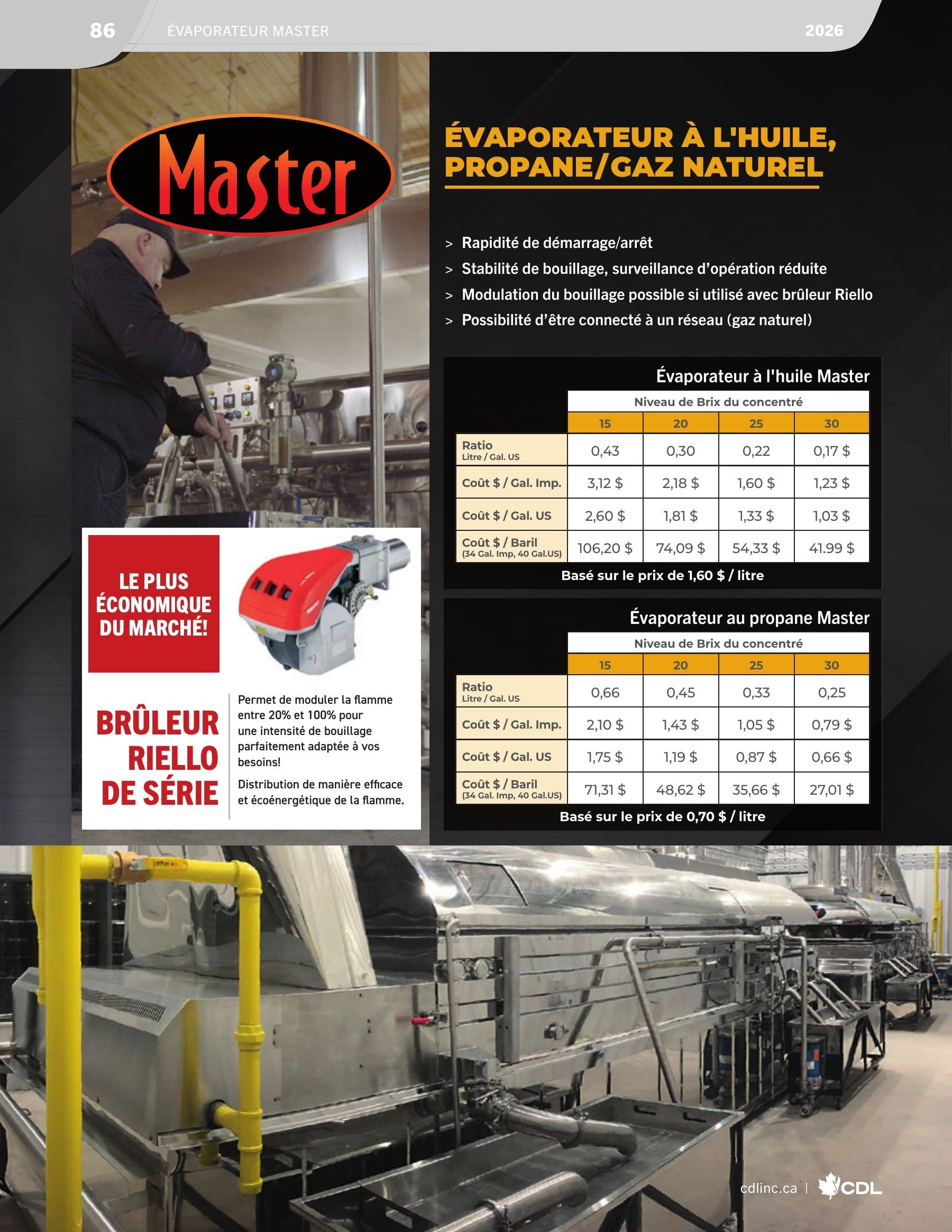 Les Équipements d'Érablière CDL Annual Maple Equipment Catalog Flyer January 1 - December 31, 2026
