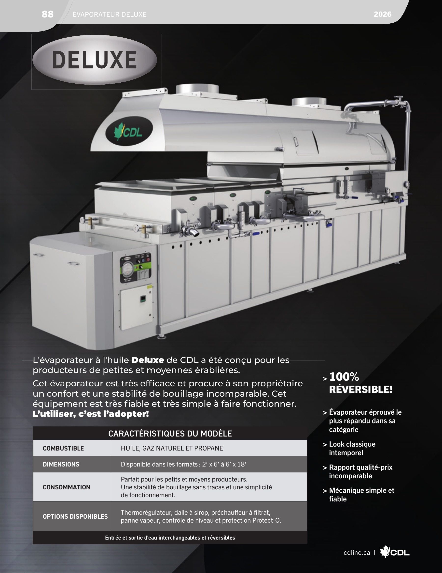 Les Équipements d'Érablière CDL Annual Maple Equipment Catalog Flyer January 1 - December 31, 2026
