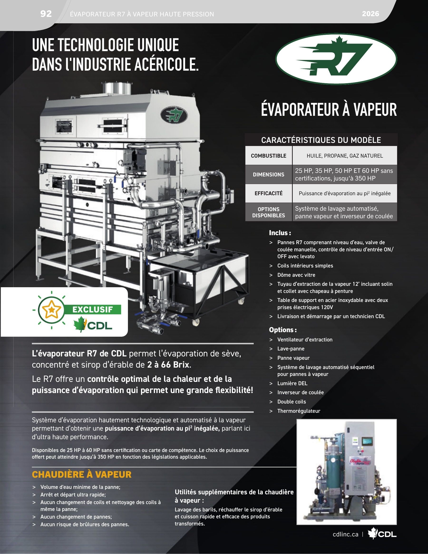 Les Équipements d'Érablière CDL Annual Maple Equipment Catalog Flyer January 1 - December 31, 2026