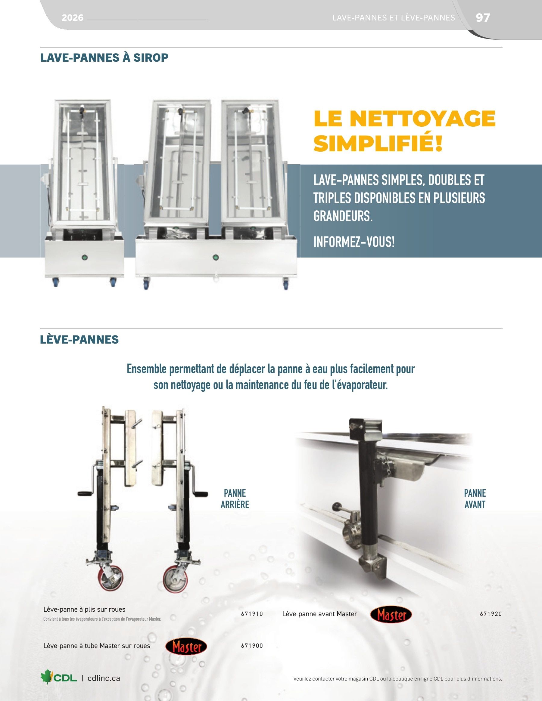 Les Équipements d'Érablière CDL Annual Maple Equipment Catalog Flyer January 1 - December 31, 2026