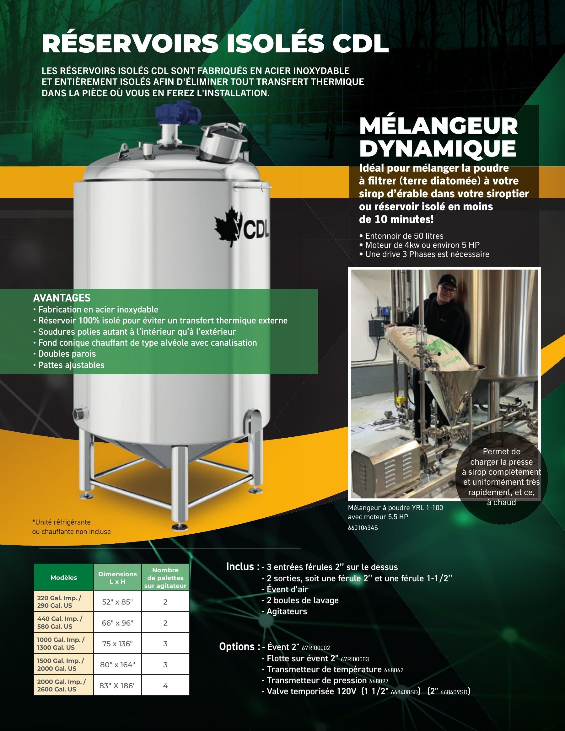 Les Équipements d'Érablière CDL Annual Maple Equipment Catalog Flyer January 1 - December 31, 2026