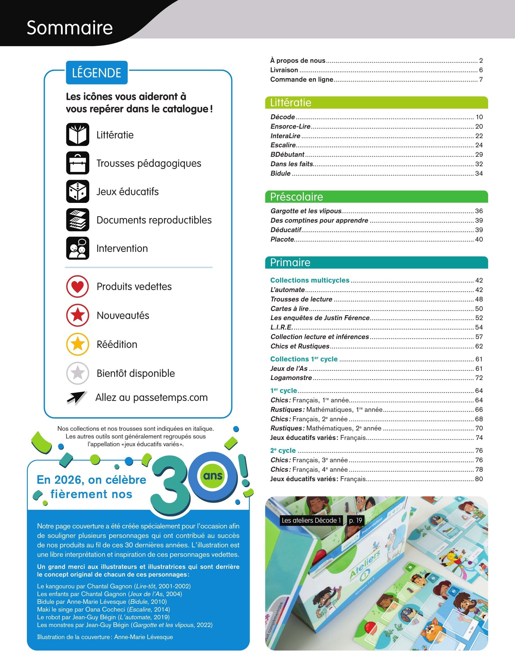 Les Éditions Passe-Temps Educational Products Catalog Flyer April 1, 2026 - June 30, 2027