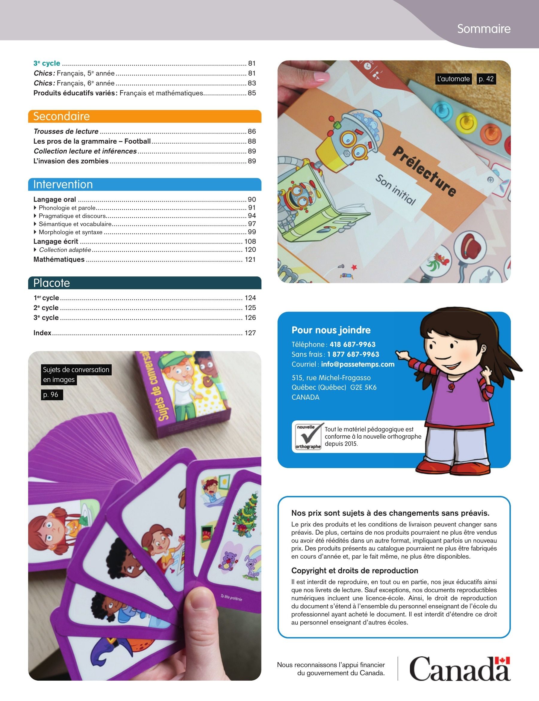 Les Éditions Passe-Temps Educational Products Catalog Flyer April 1, 2026 - June 30, 2027