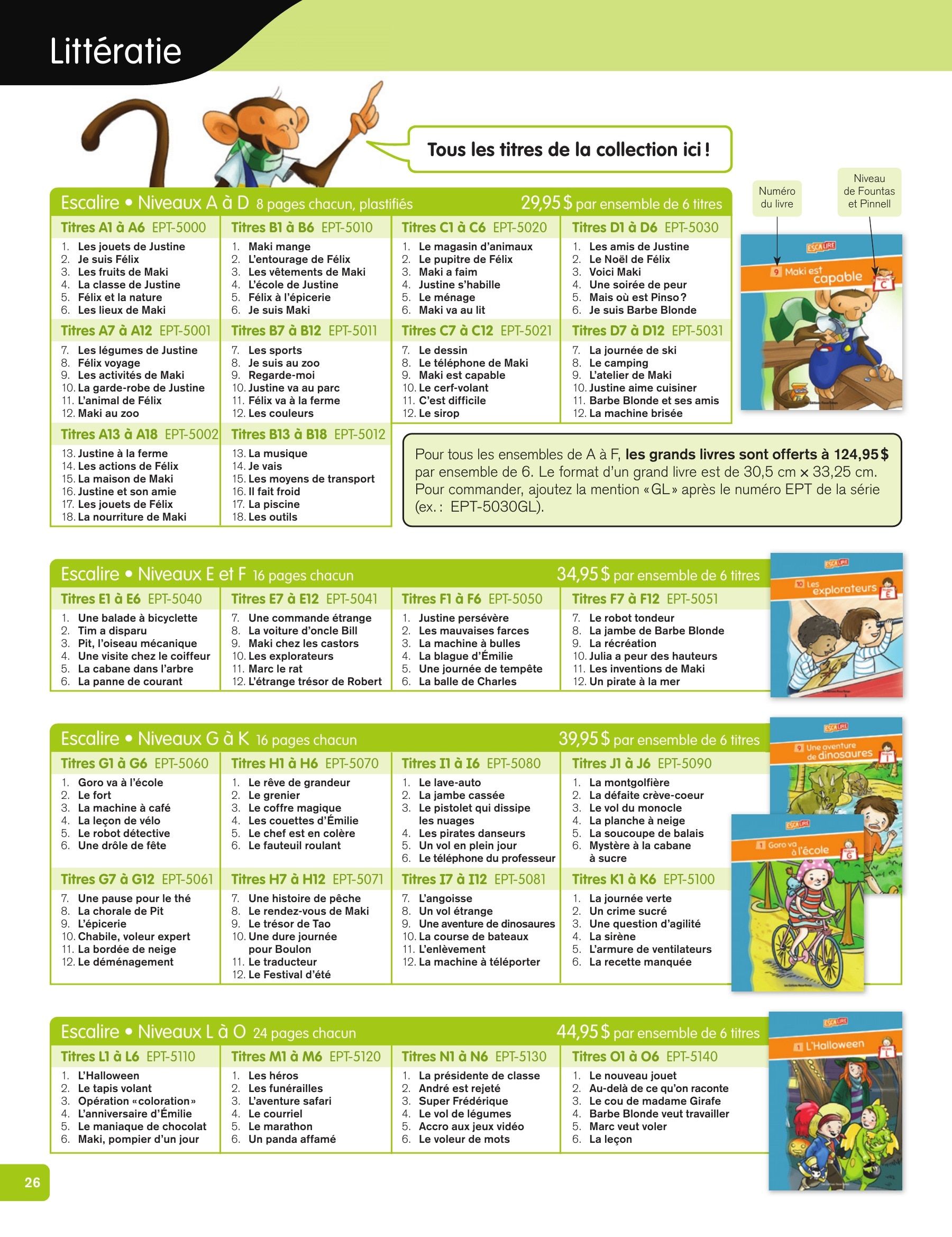 Les Éditions Passe-Temps Educational Products Catalog Flyer April 1, 2026 - June 30, 2027