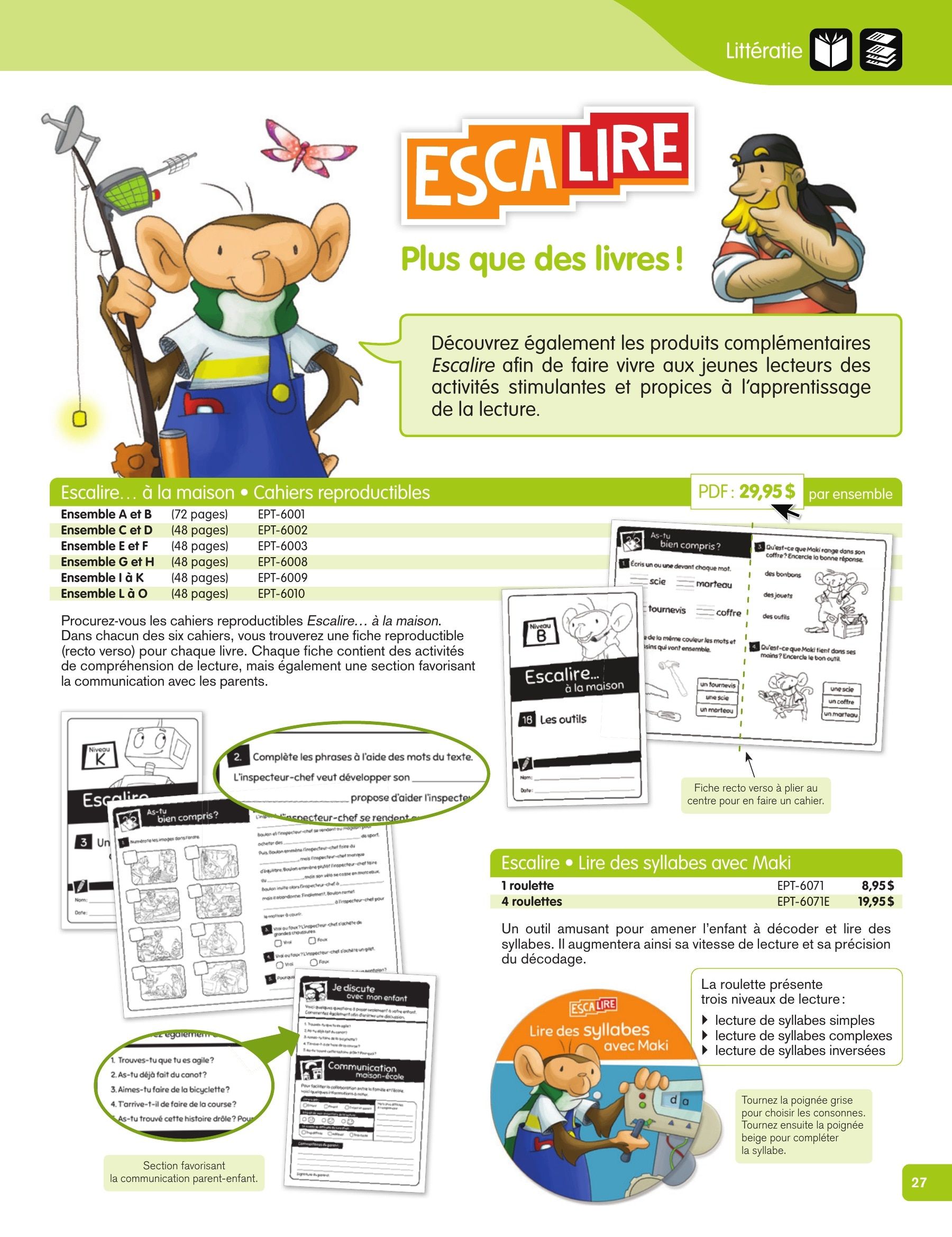 Les Éditions Passe-Temps Educational Products Catalog Flyer April 1, 2026 - June 30, 2027