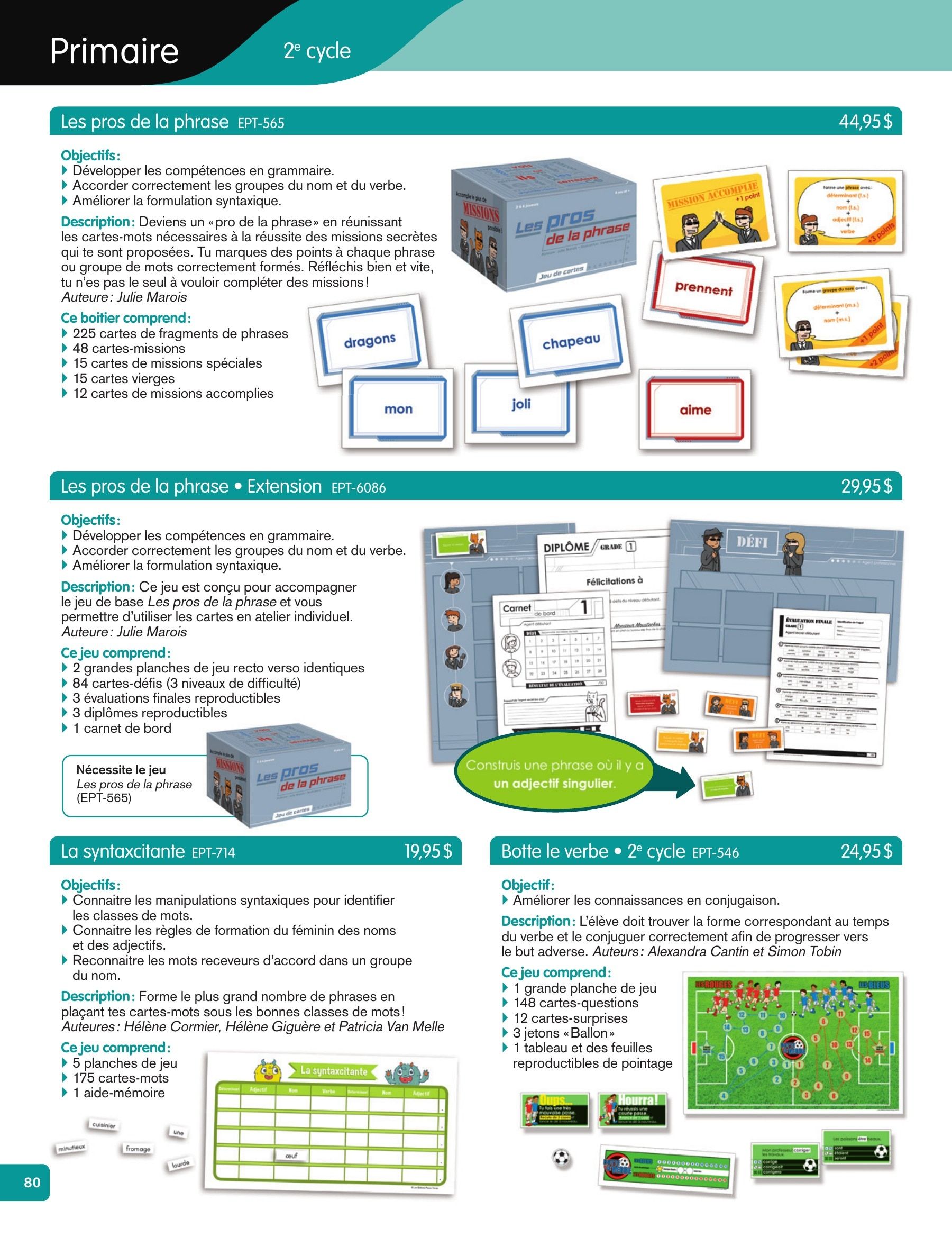 Les Éditions Passe-Temps Educational Products Catalog Flyer April 1, 2026 - June 30, 2027