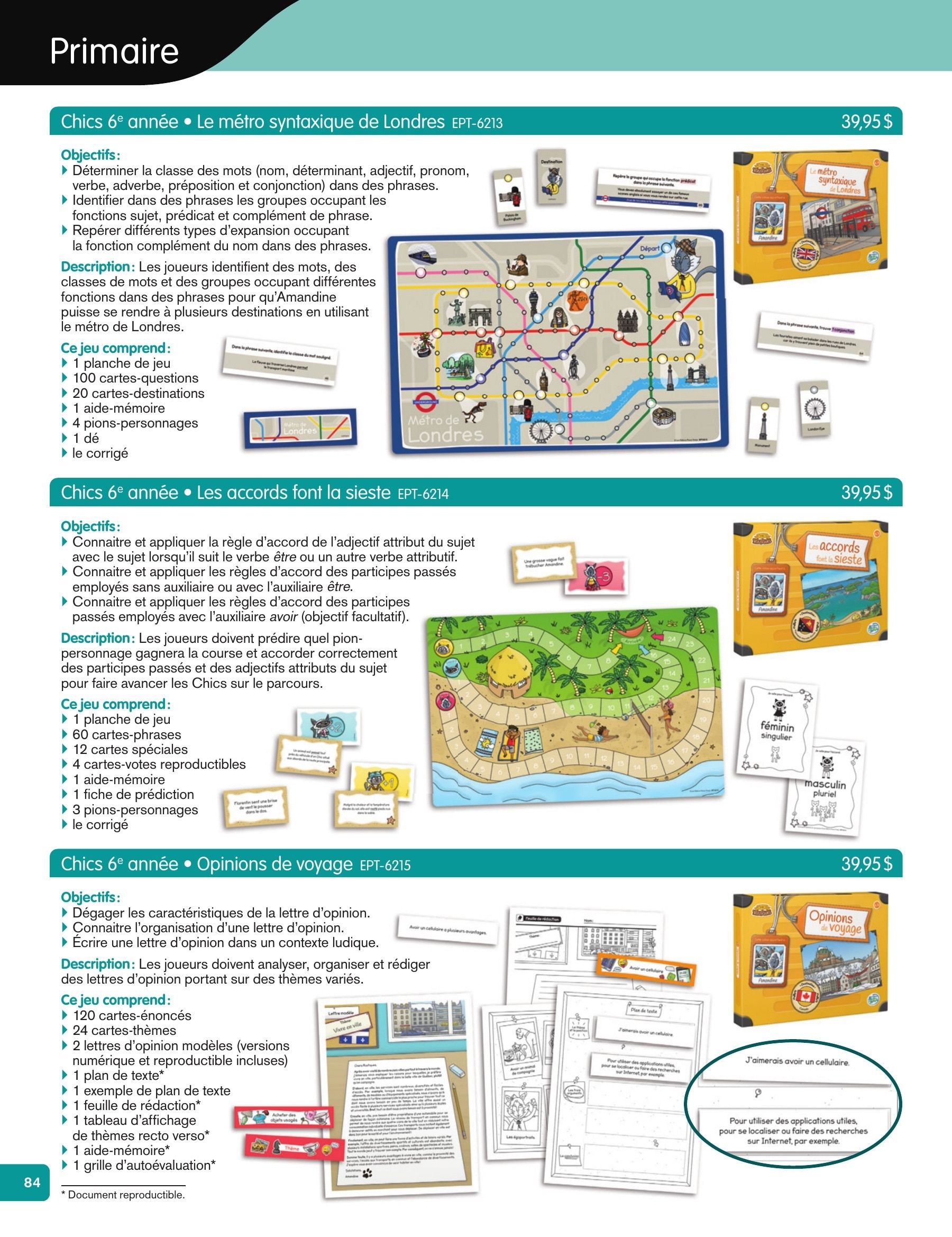 Les Éditions Passe-Temps Educational Products Catalog Flyer April 1, 2026 - June 30, 2027
