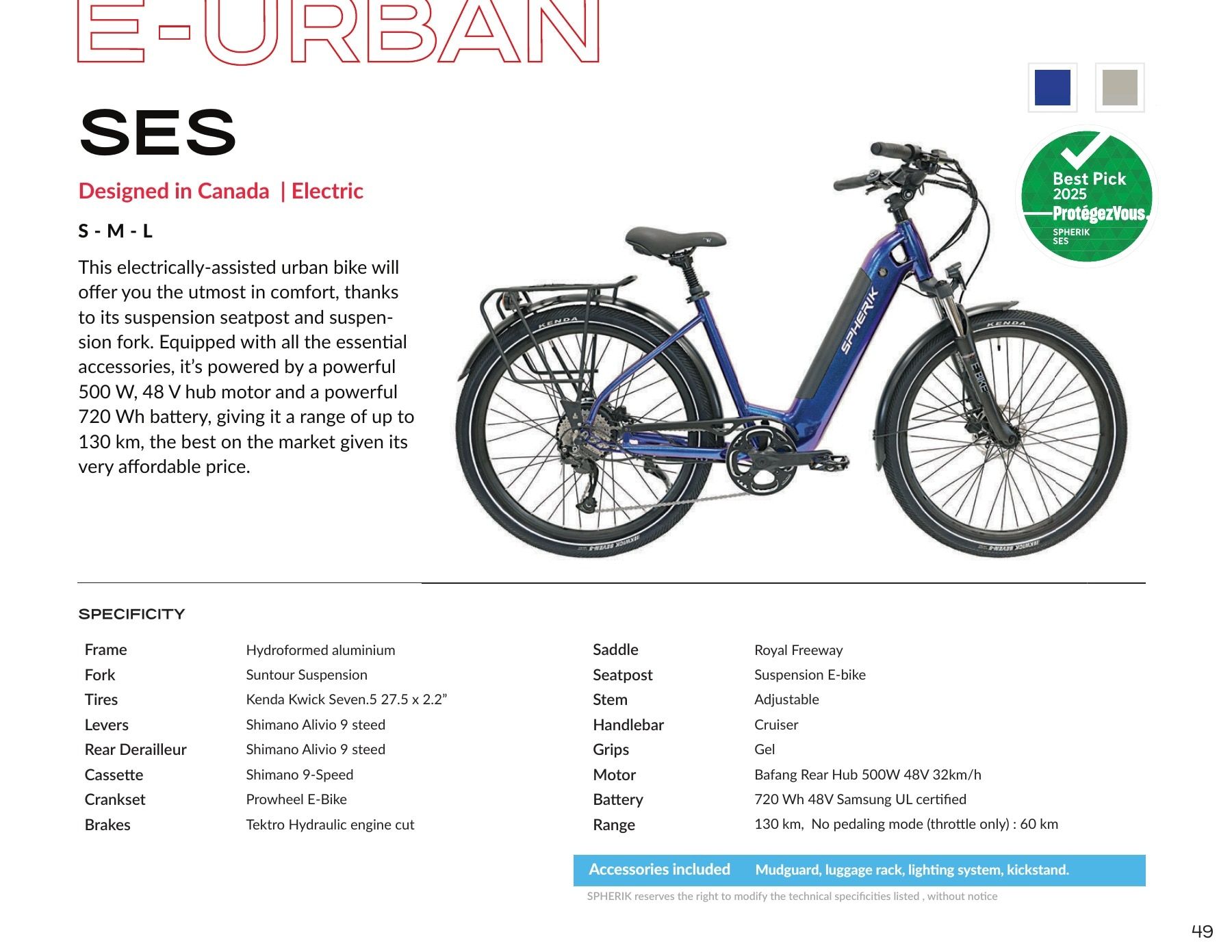 Spherik Bike (QC) Annual Bicycle Catalog Flyer January 1 - December 31, 2026