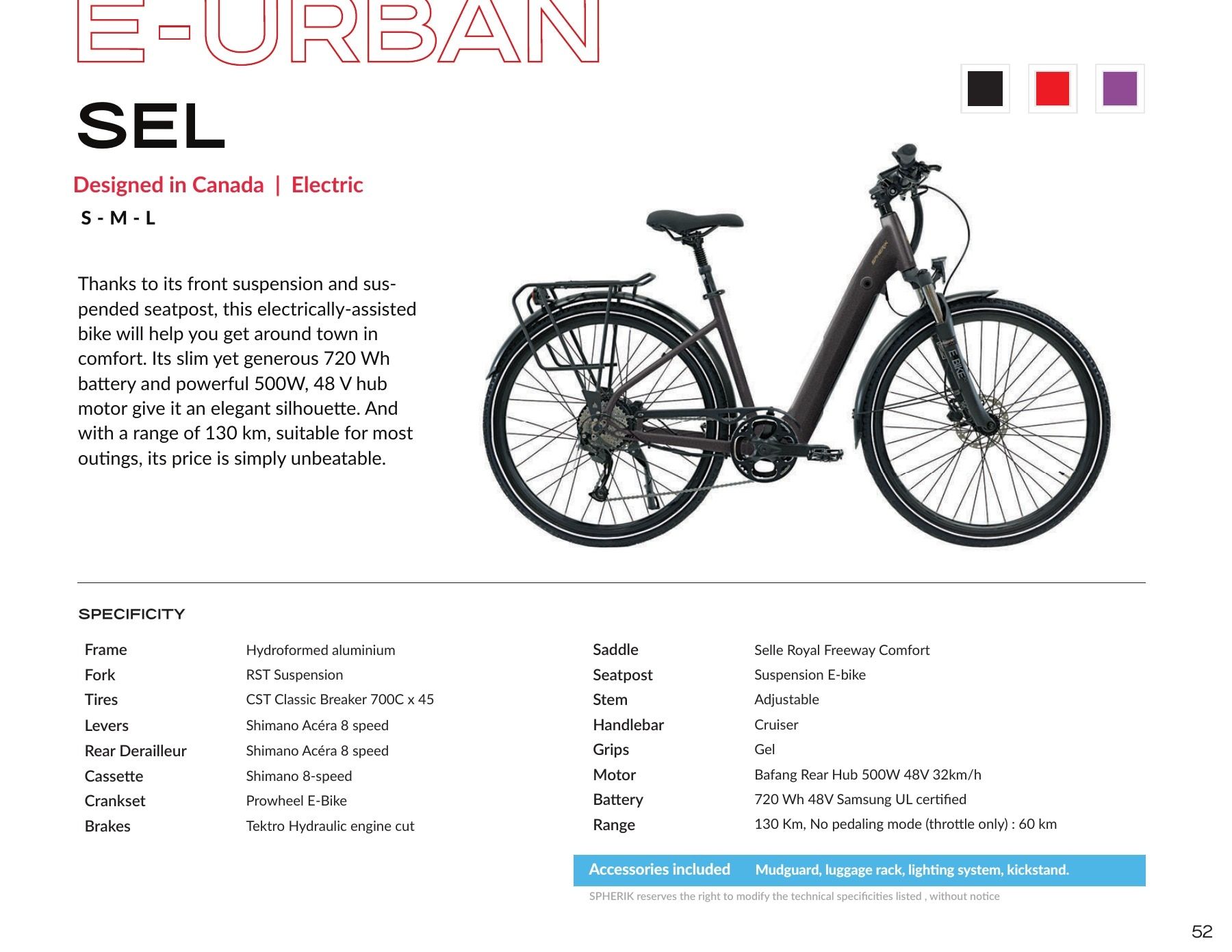 Spherik Bike (QC) Annual Bicycle Catalog Flyer January 1 - December 31, 2026
