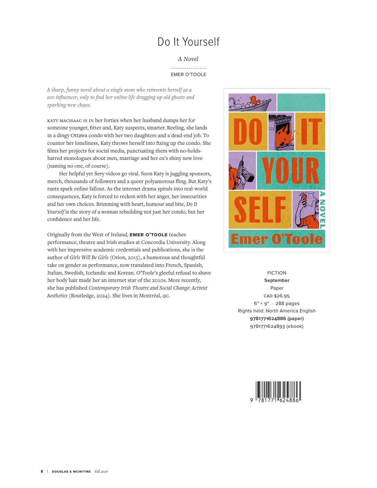 Harbour Publishing Douglas & McIntyre Fall 2026 Catalogue Flyer January 1 - December 31, 2026