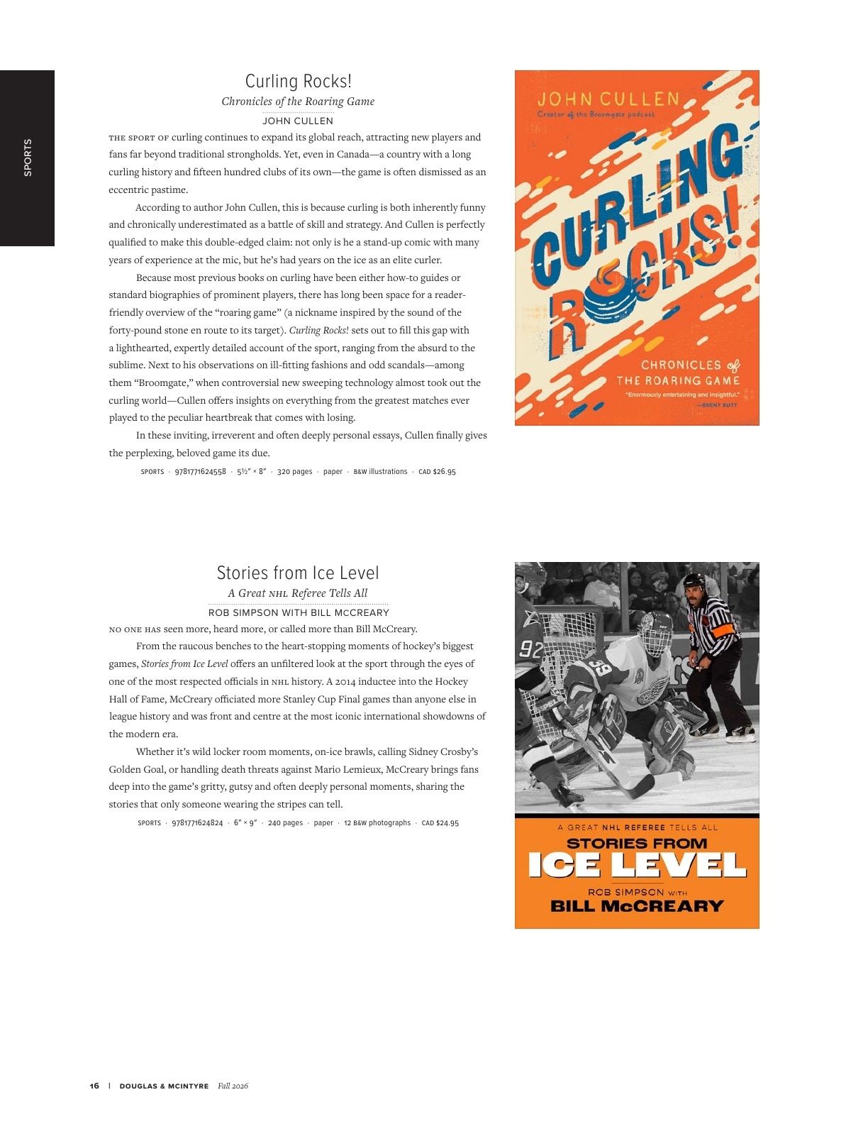 Harbour Publishing Douglas & McIntyre Fall 2026 Catalogue Flyer January 1 - December 31, 2026