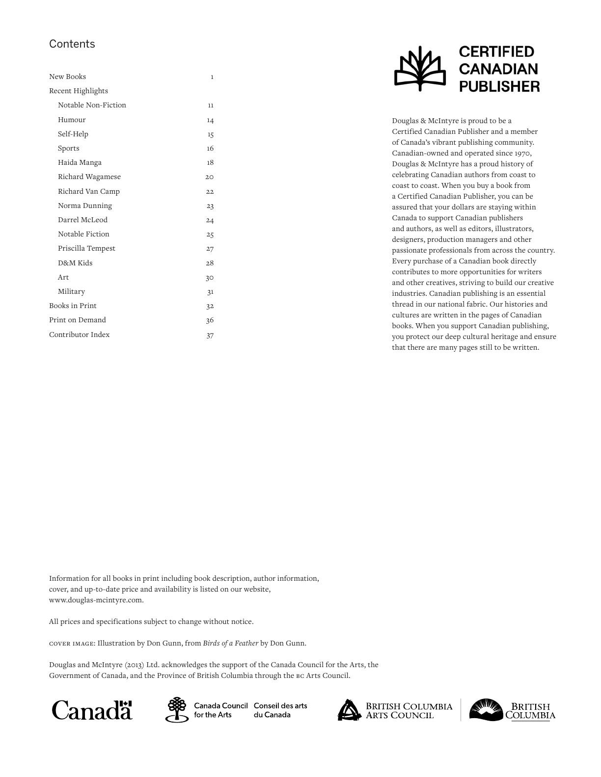 Harbour Publishing Douglas & McIntyre Fall 2026 Catalogue Flyer January 1 - December 31, 2026