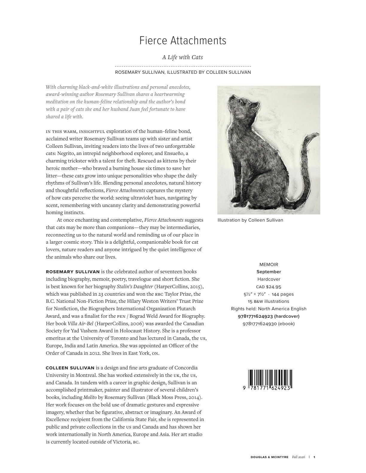Harbour Publishing Douglas & McIntyre Fall 2026 Catalogue Flyer January 1 - December 31, 2026