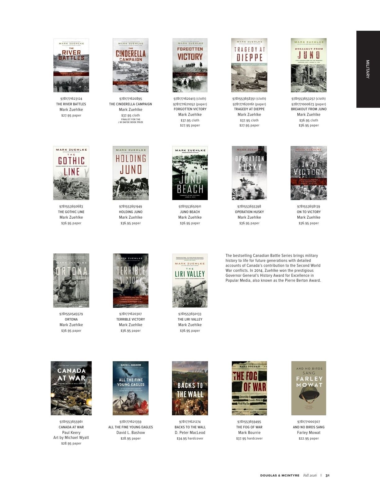 Harbour Publishing Douglas & McIntyre Fall 2026 Catalogue Flyer January 1 - December 31, 2026
