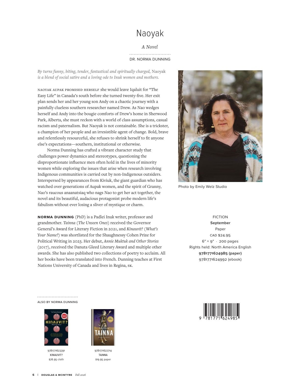 Harbour Publishing Douglas & McIntyre Fall 2026 Catalogue Flyer January 1 - December 31, 2026