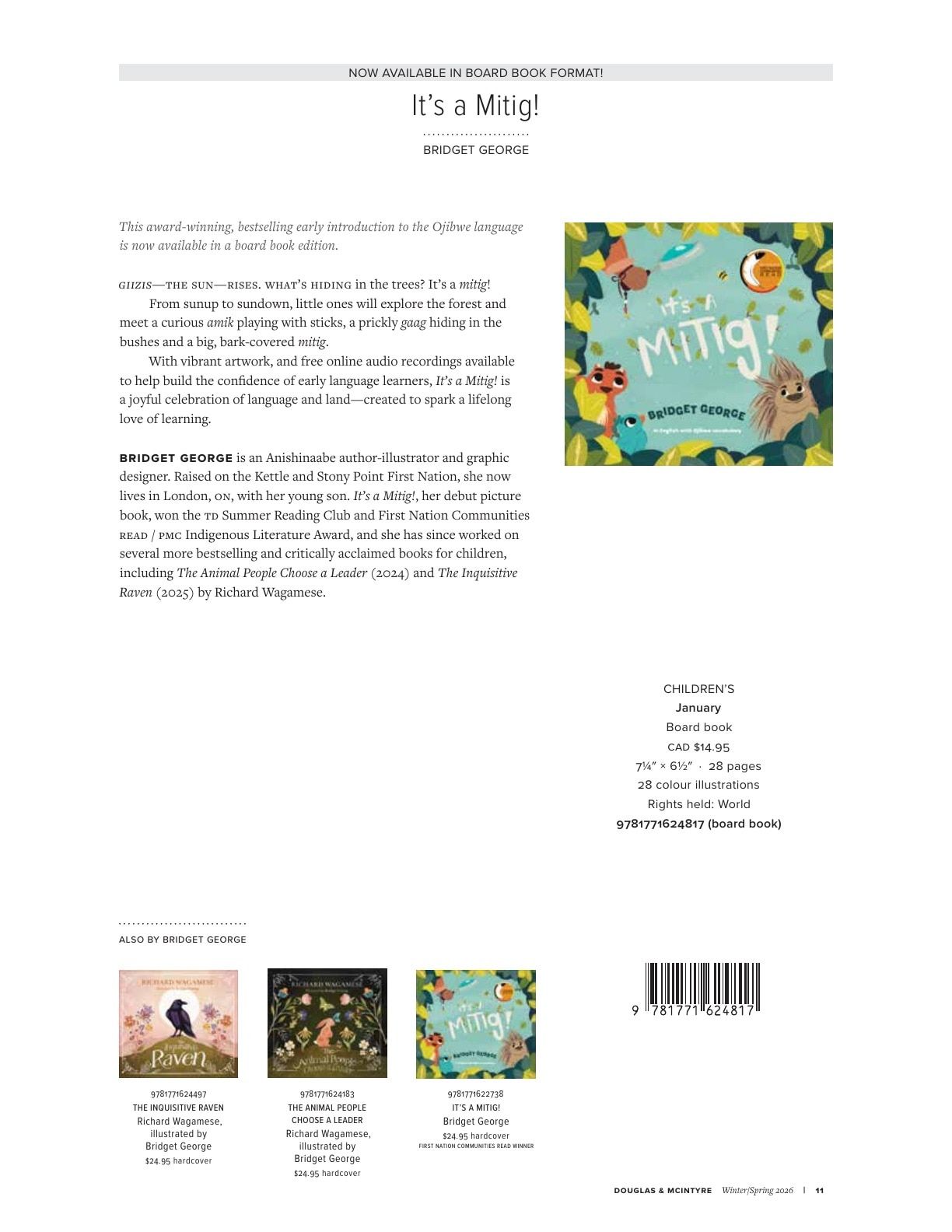 Harbour Publishing Douglas & McIntyre Spring 2026 Catalogue Flyer January 1 - December 31, 2026