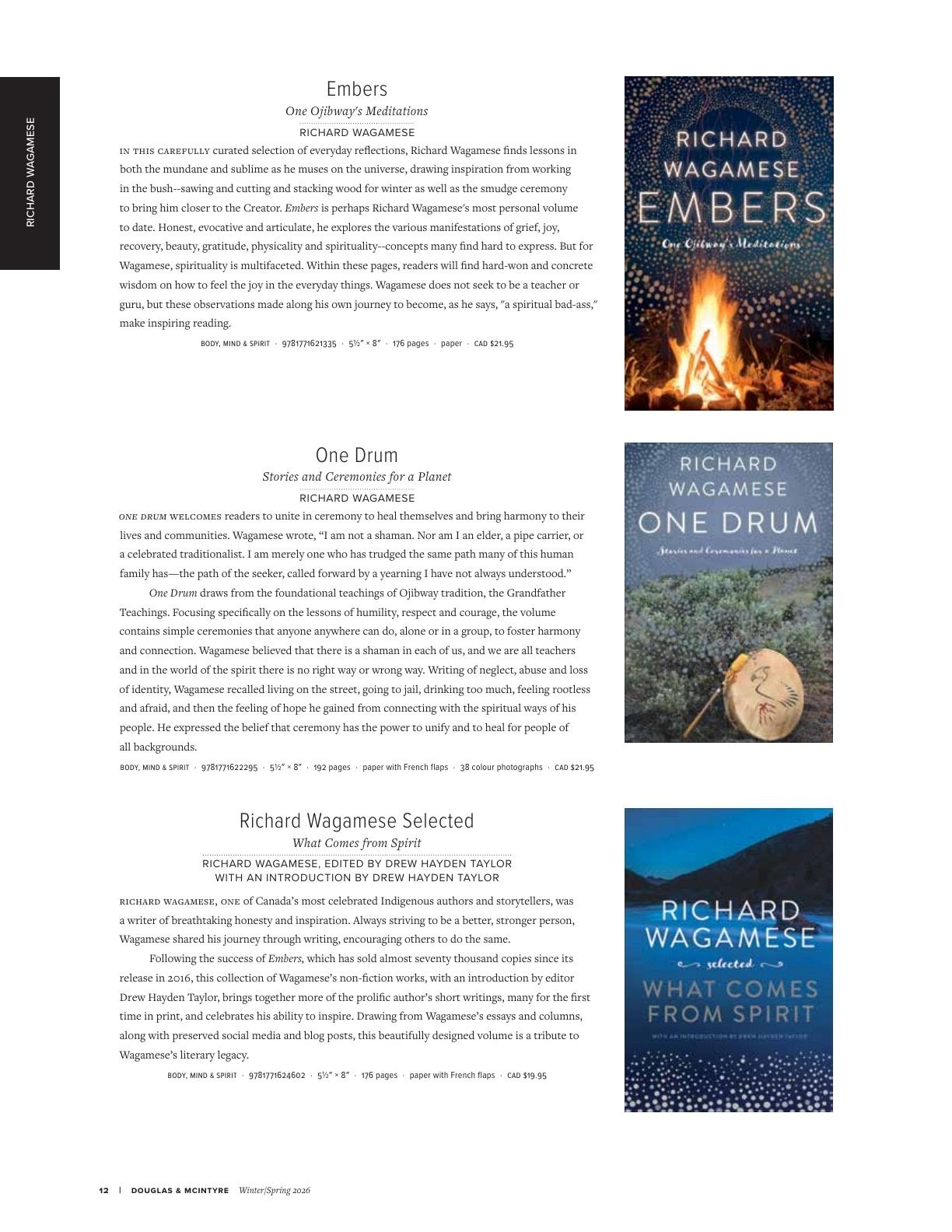 Harbour Publishing Douglas & McIntyre Spring 2026 Catalogue Flyer January 1 - December 31, 2026