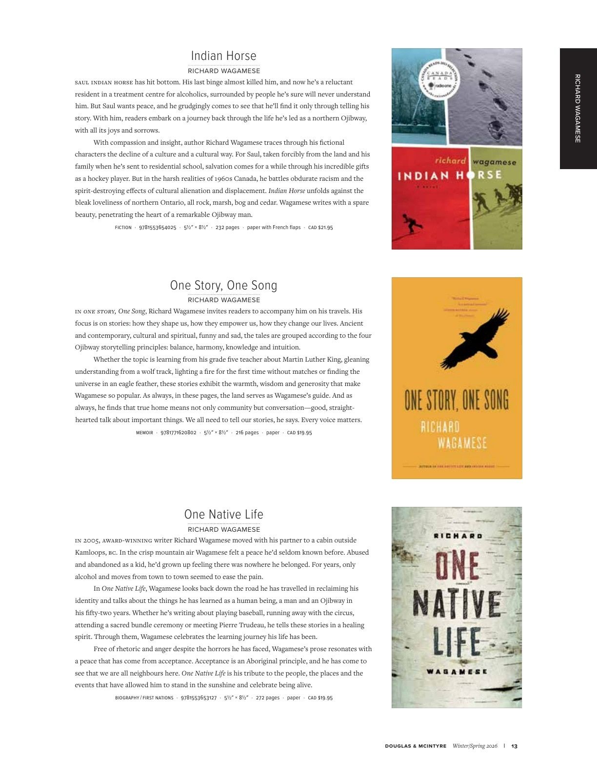 Harbour Publishing Douglas & McIntyre Spring 2026 Catalogue Flyer January 1 - December 31, 2026