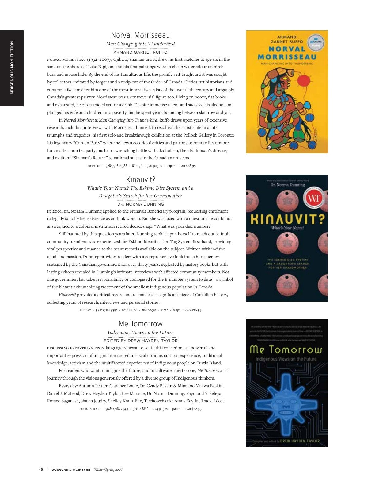 Harbour Publishing Douglas & McIntyre Spring 2026 Catalogue Flyer January 1 - December 31, 2026