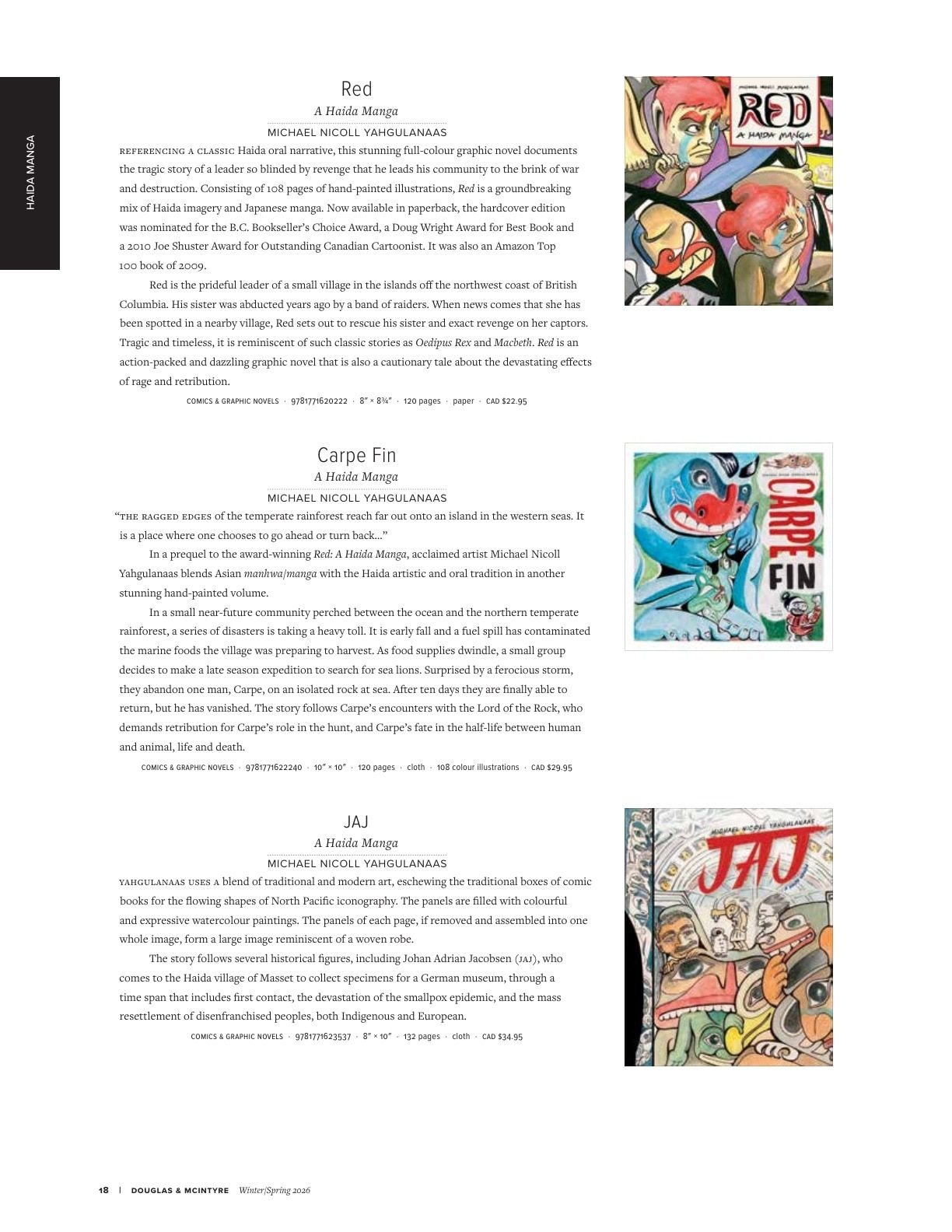 Harbour Publishing Douglas & McIntyre Spring 2026 Catalogue Flyer January 1 - December 31, 2026