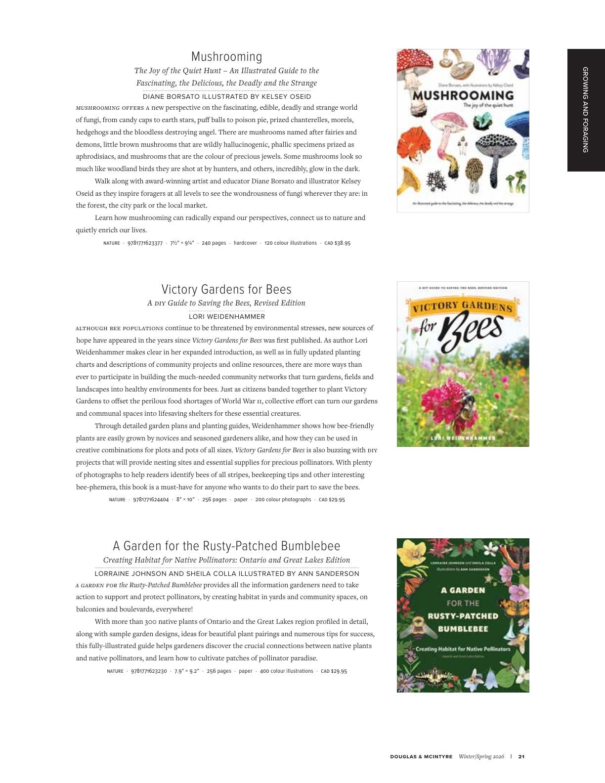 Harbour Publishing Douglas & McIntyre Spring 2026 Catalogue Flyer January 1 - December 31, 2026