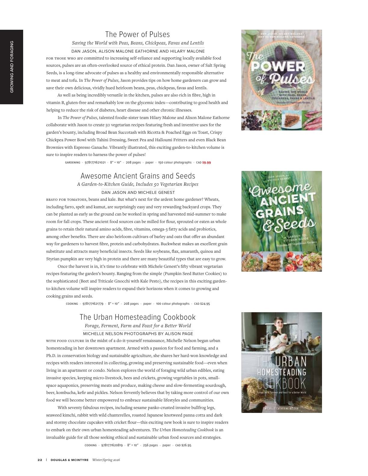 Harbour Publishing Douglas & McIntyre Spring 2026 Catalogue Flyer January 1 - December 31, 2026