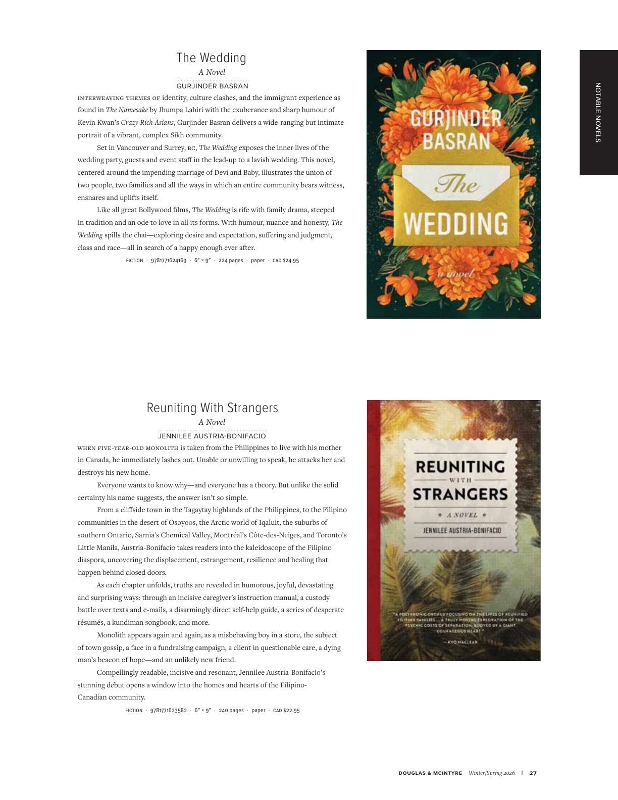 Harbour Publishing Douglas & McIntyre Spring 2026 Catalogue Flyer January 1 - December 31, 2026