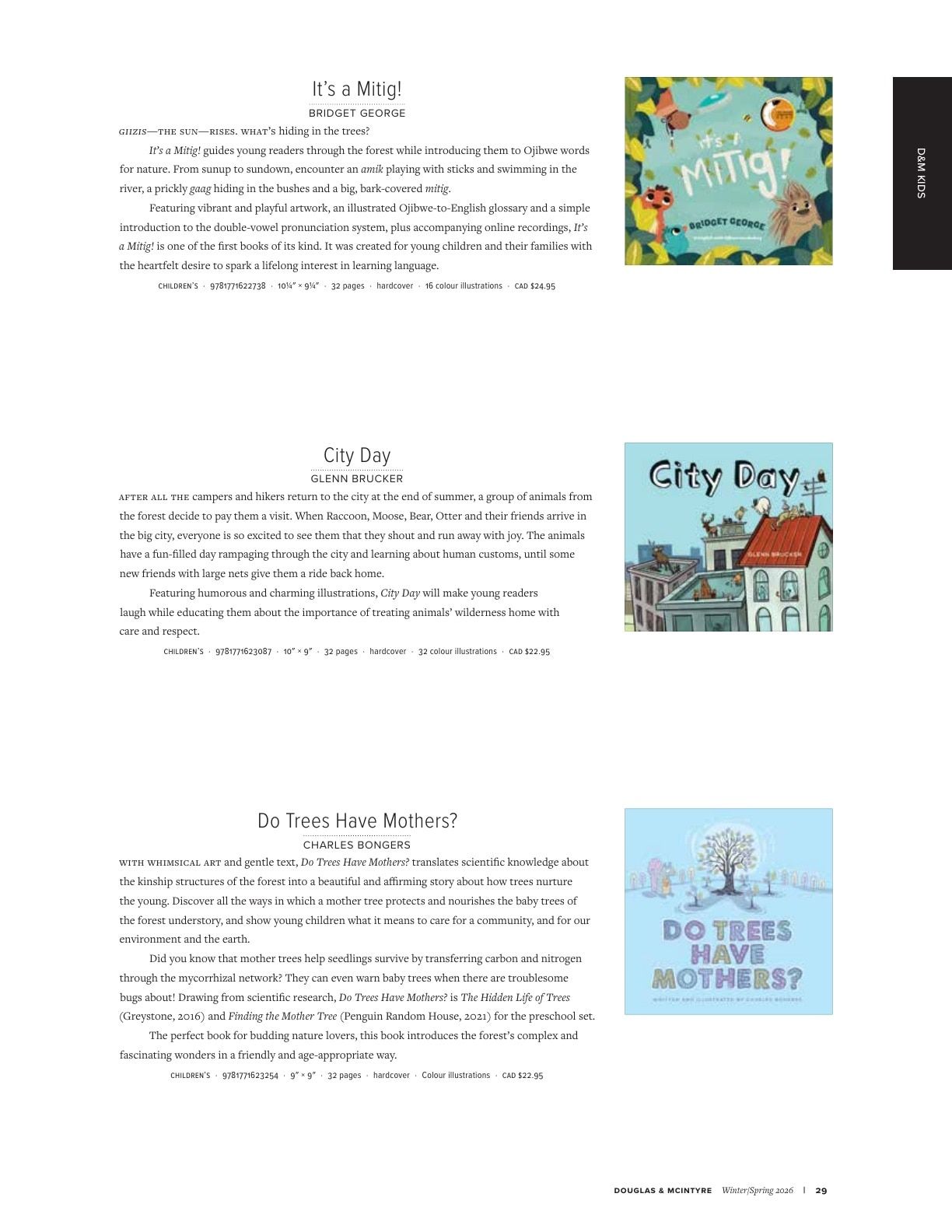Harbour Publishing Douglas & McIntyre Spring 2026 Catalogue Flyer January 1 - December 31, 2026