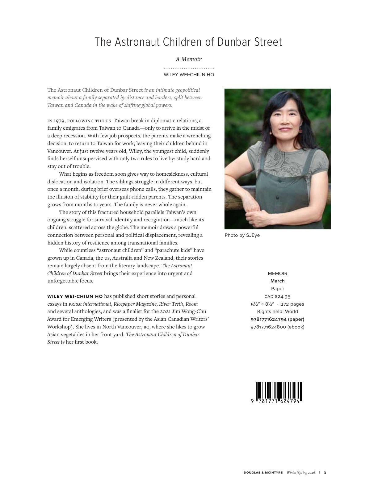 Harbour Publishing Douglas & McIntyre Spring 2026 Catalogue Flyer January 1 - December 31, 2026