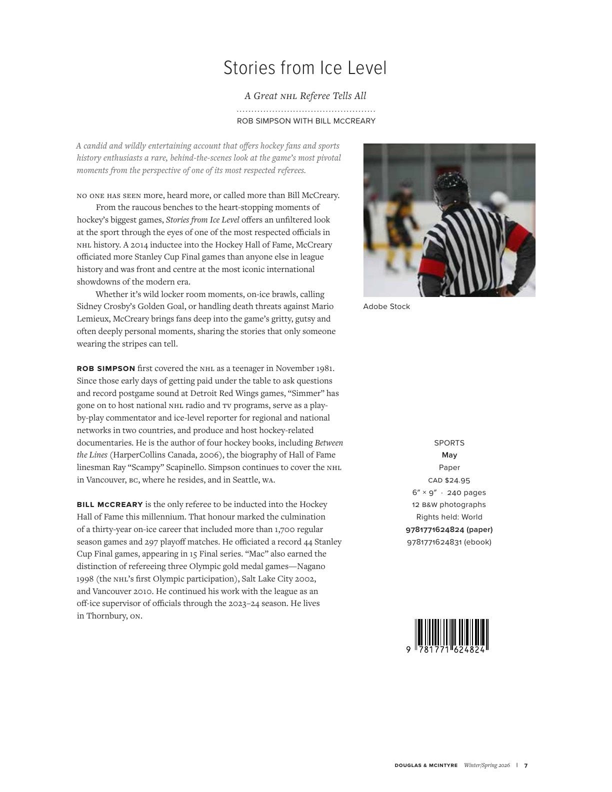 Harbour Publishing Douglas & McIntyre Spring 2026 Catalogue Flyer January 1 - December 31, 2026