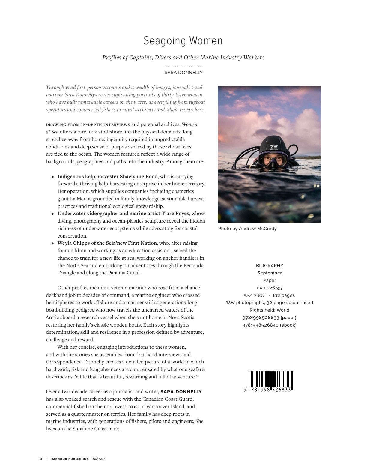 Harbour Publishing Fall 2026 Catalogue Flyer January 1 - December 31, 2026