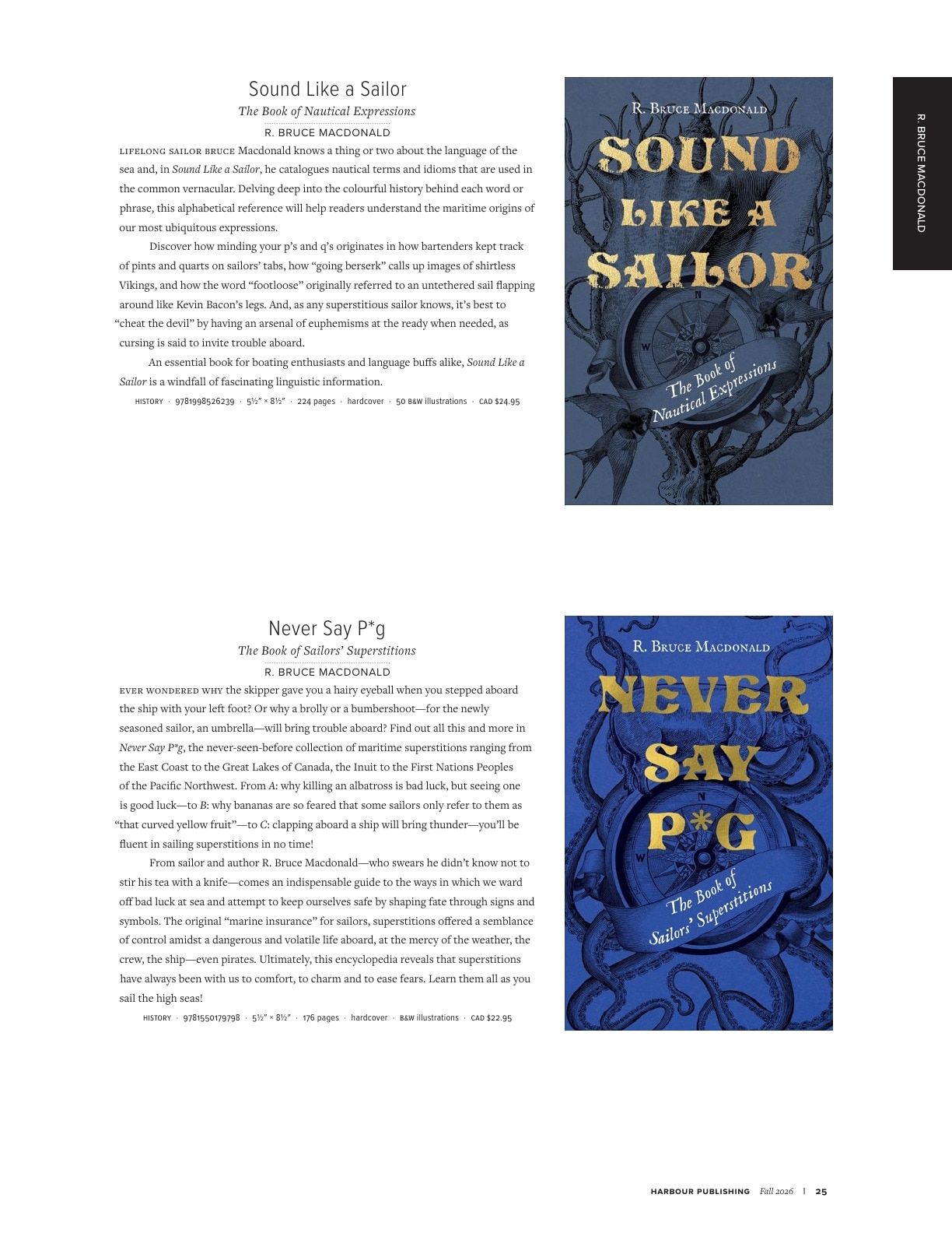 Harbour Publishing Fall 2026 Catalogue Flyer January 1 - December 31, 2026