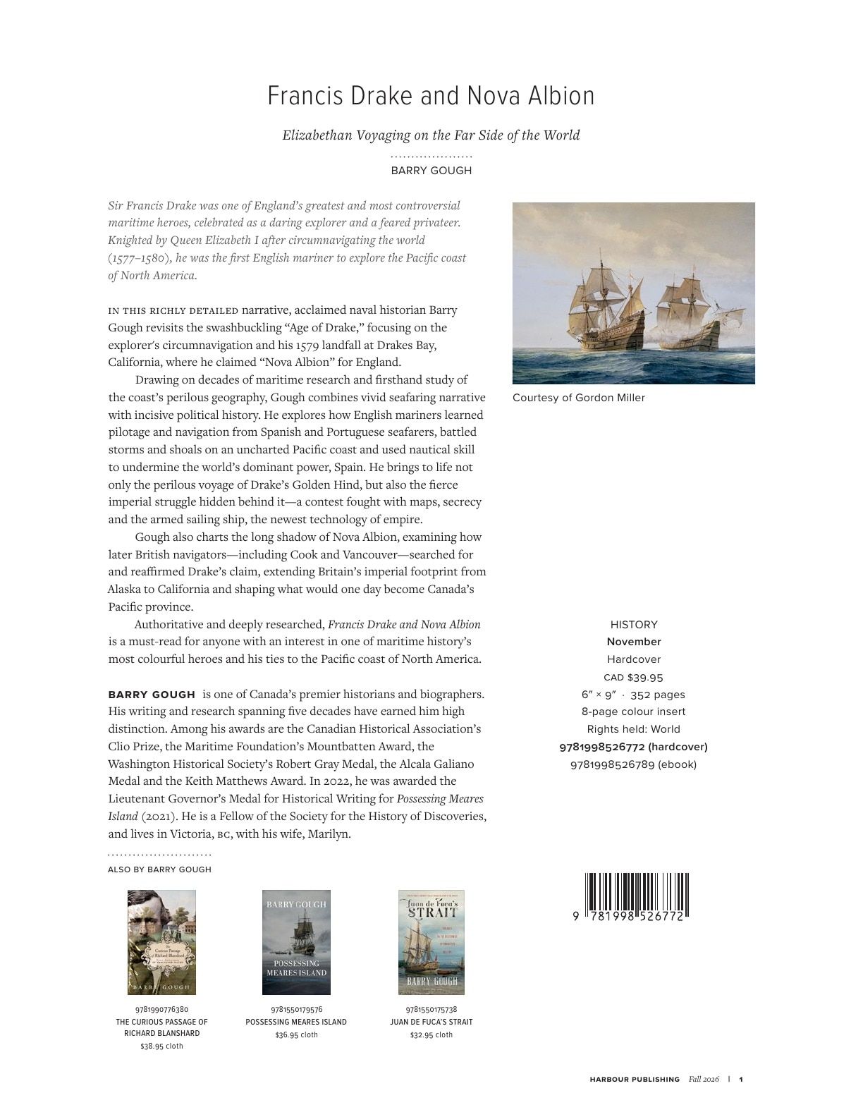 Harbour Publishing Fall 2026 Catalogue Flyer January 1 - December 31, 2026