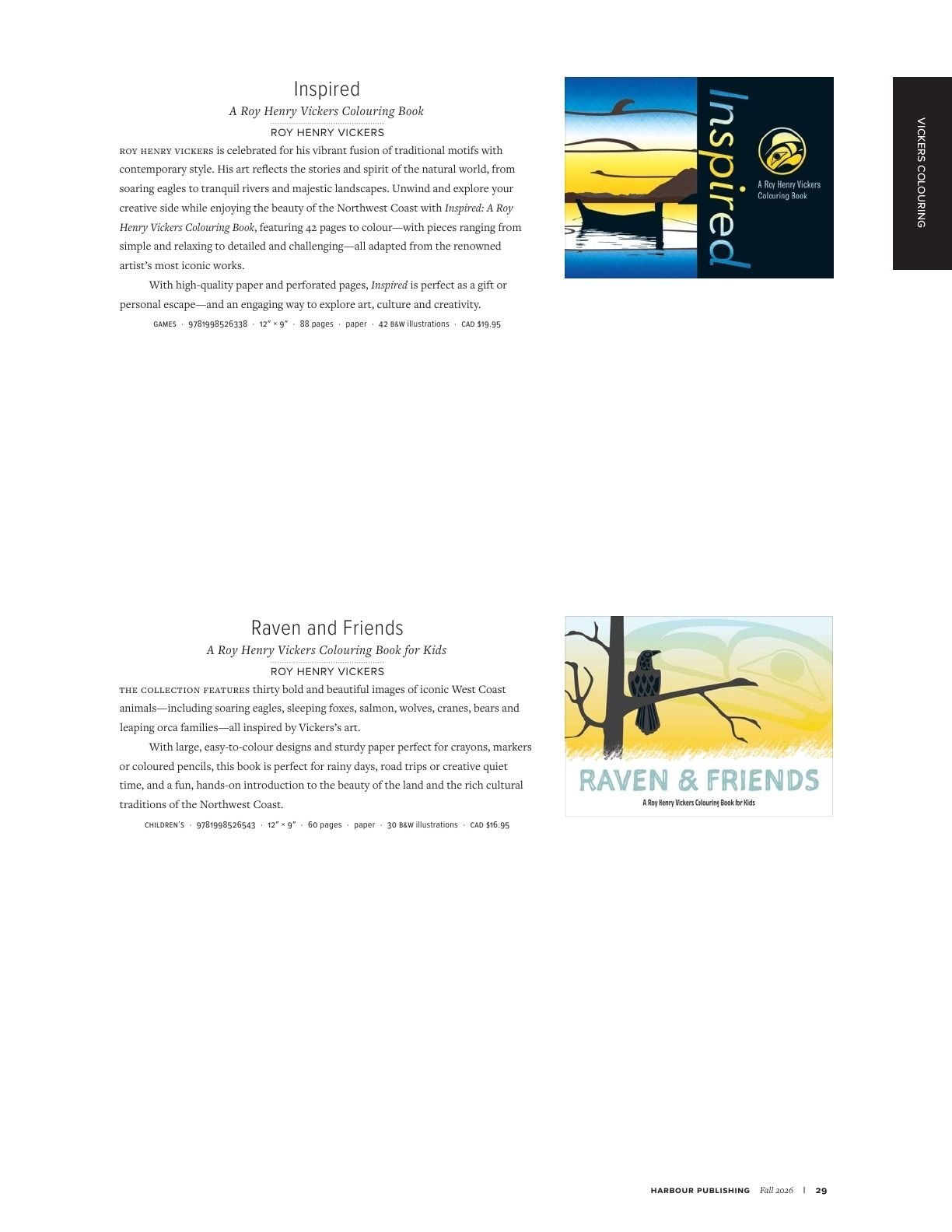 Harbour Publishing Fall 2026 Catalogue Flyer January 1 - December 31, 2026