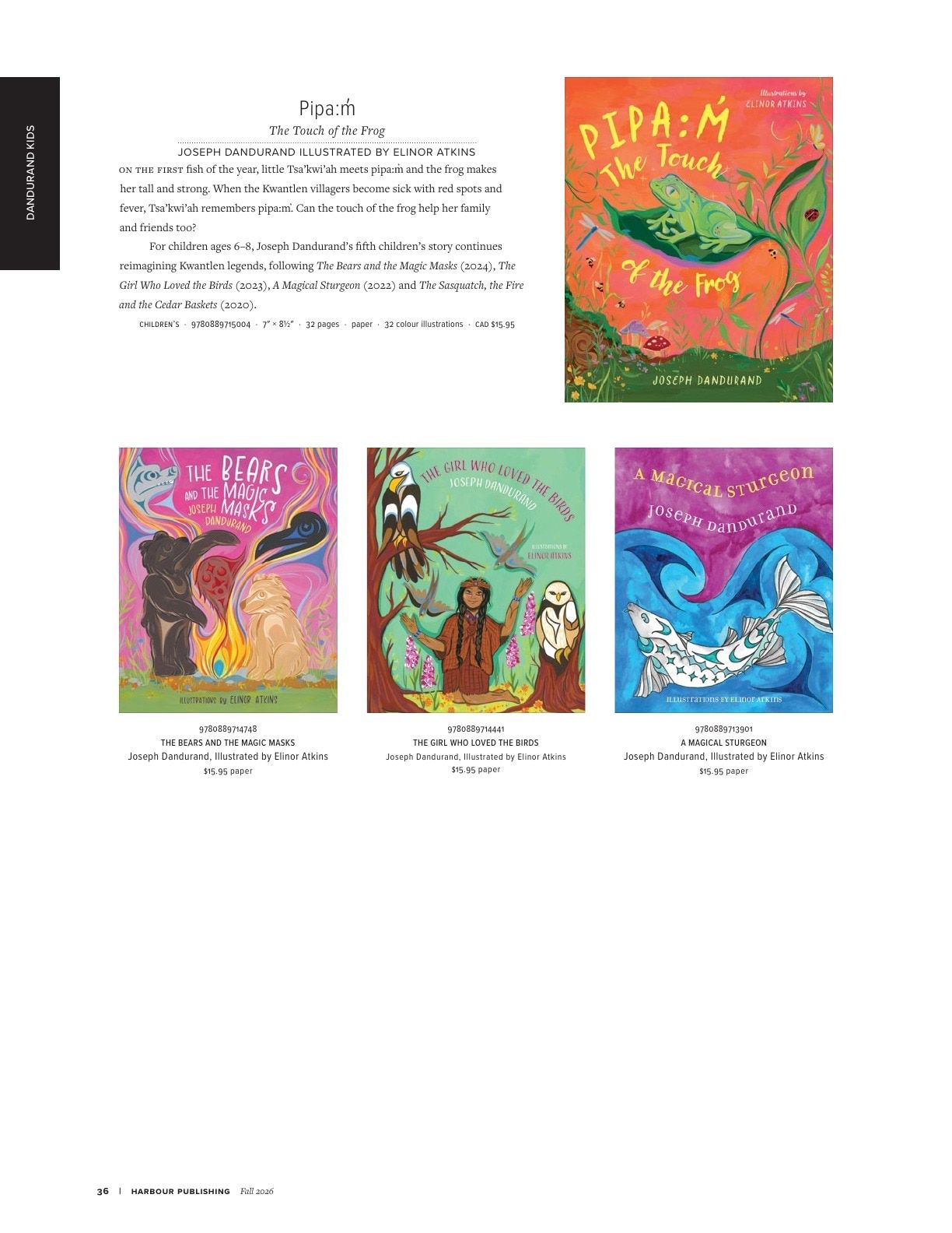 Harbour Publishing Fall 2026 Catalogue Flyer January 1 - December 31, 2026