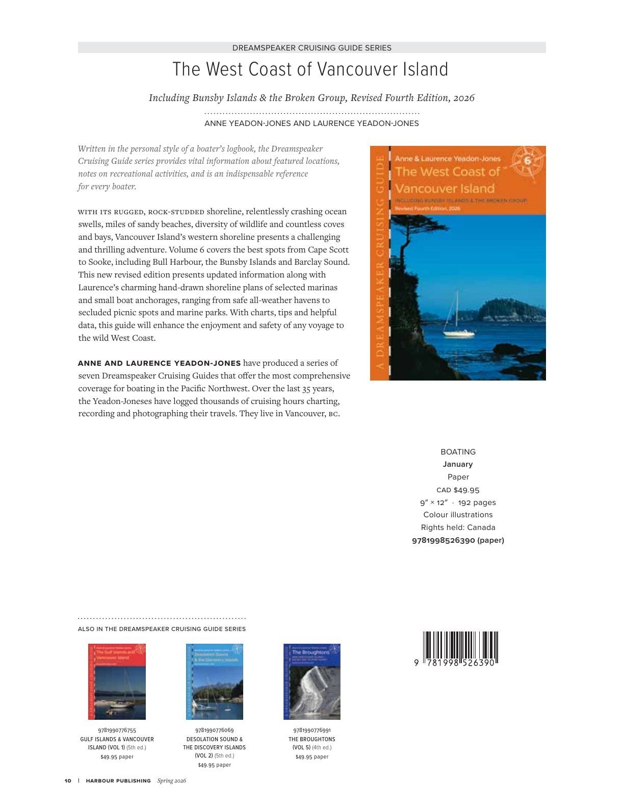 Harbour Publishing Spring 2026 Catalogue Flyer January 1 - December 31, 2026