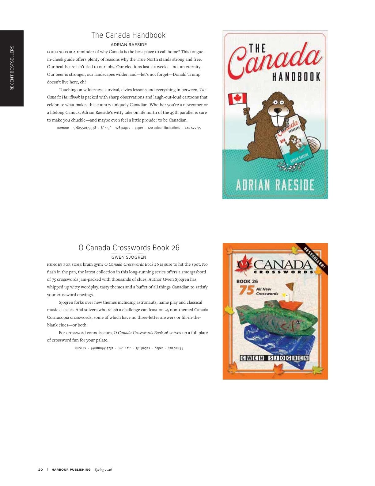 Harbour Publishing Spring 2026 Catalogue Flyer January 1 - December 31, 2026