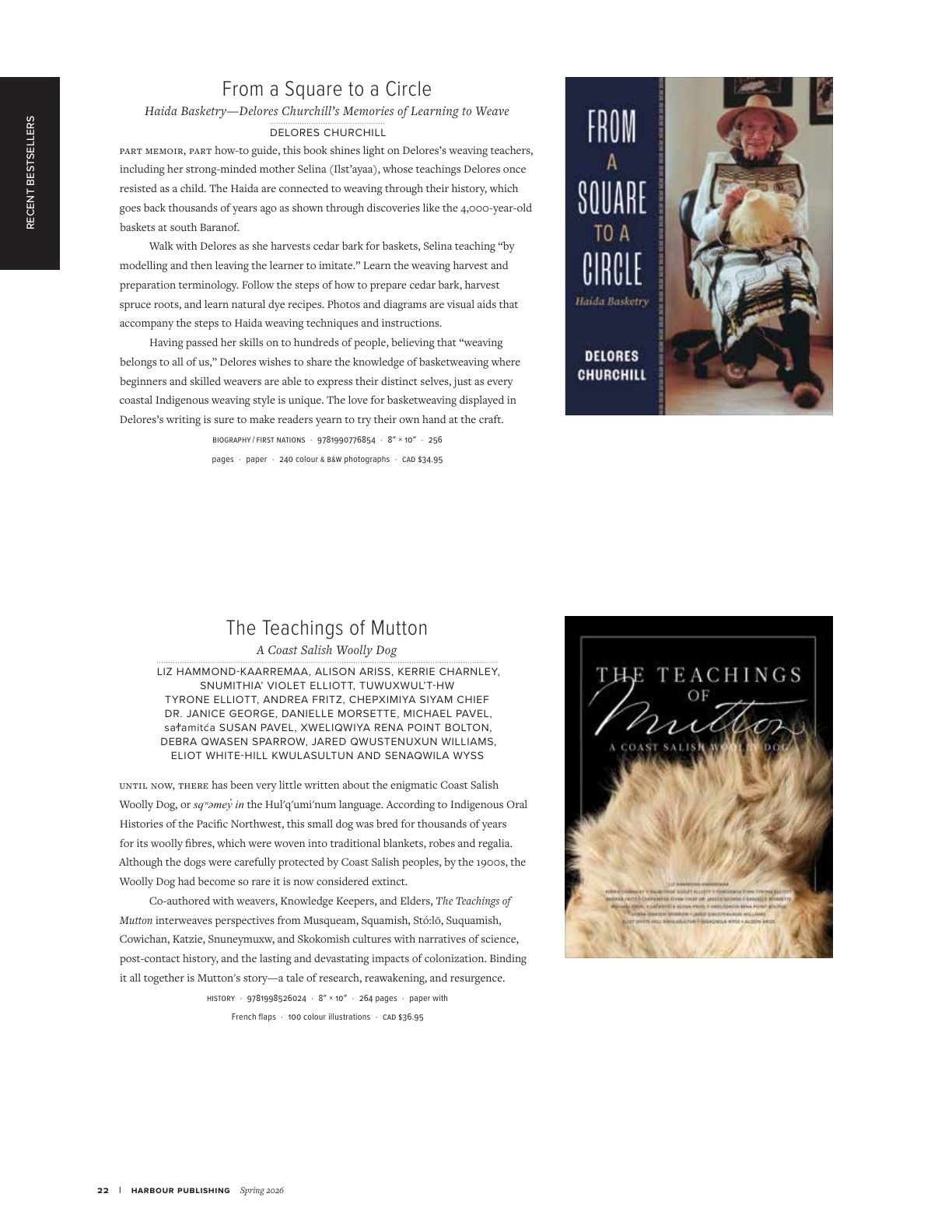 Harbour Publishing Spring 2026 Catalogue Flyer January 1 - December 31, 2026