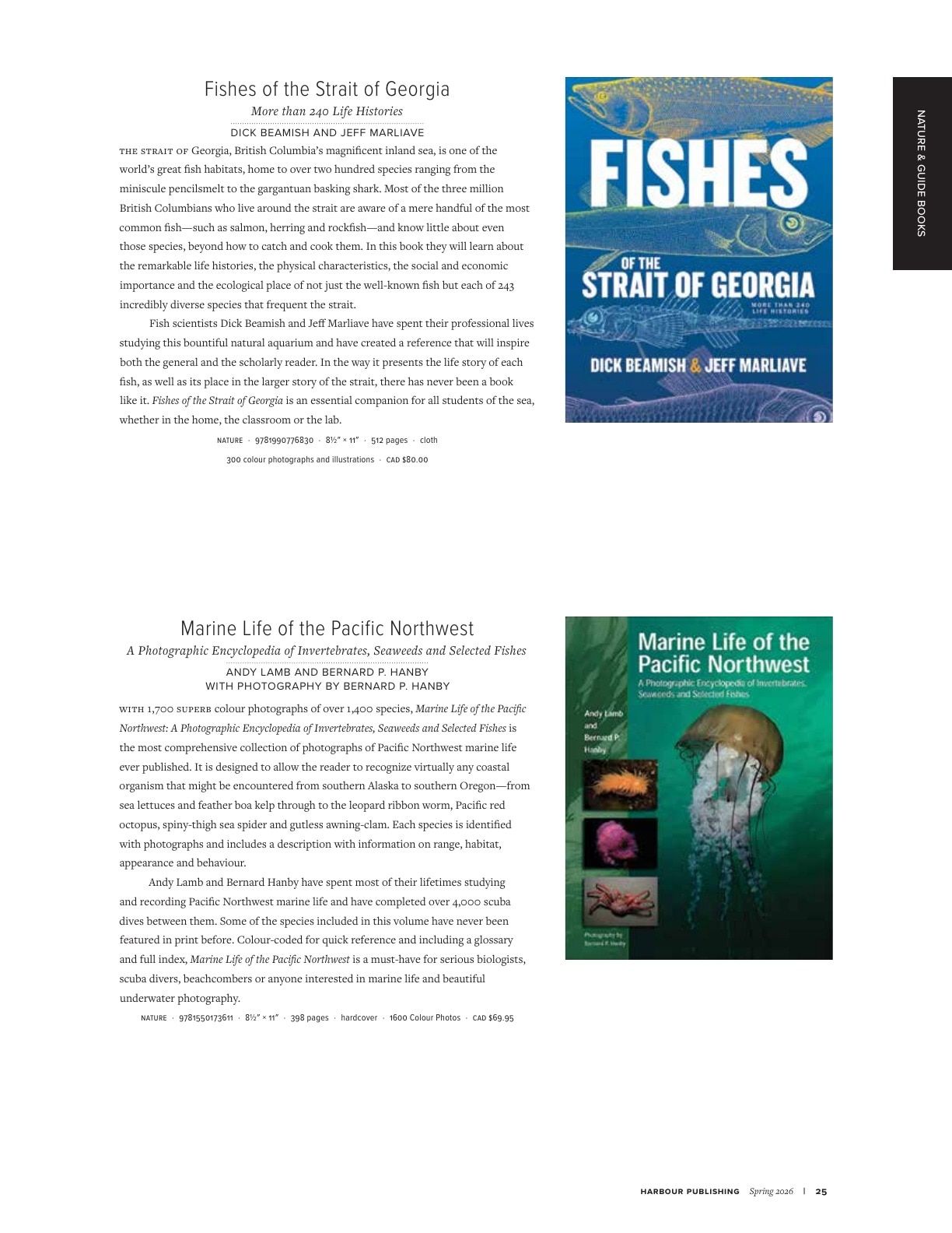 Harbour Publishing Spring 2026 Catalogue Flyer January 1 - December 31, 2026