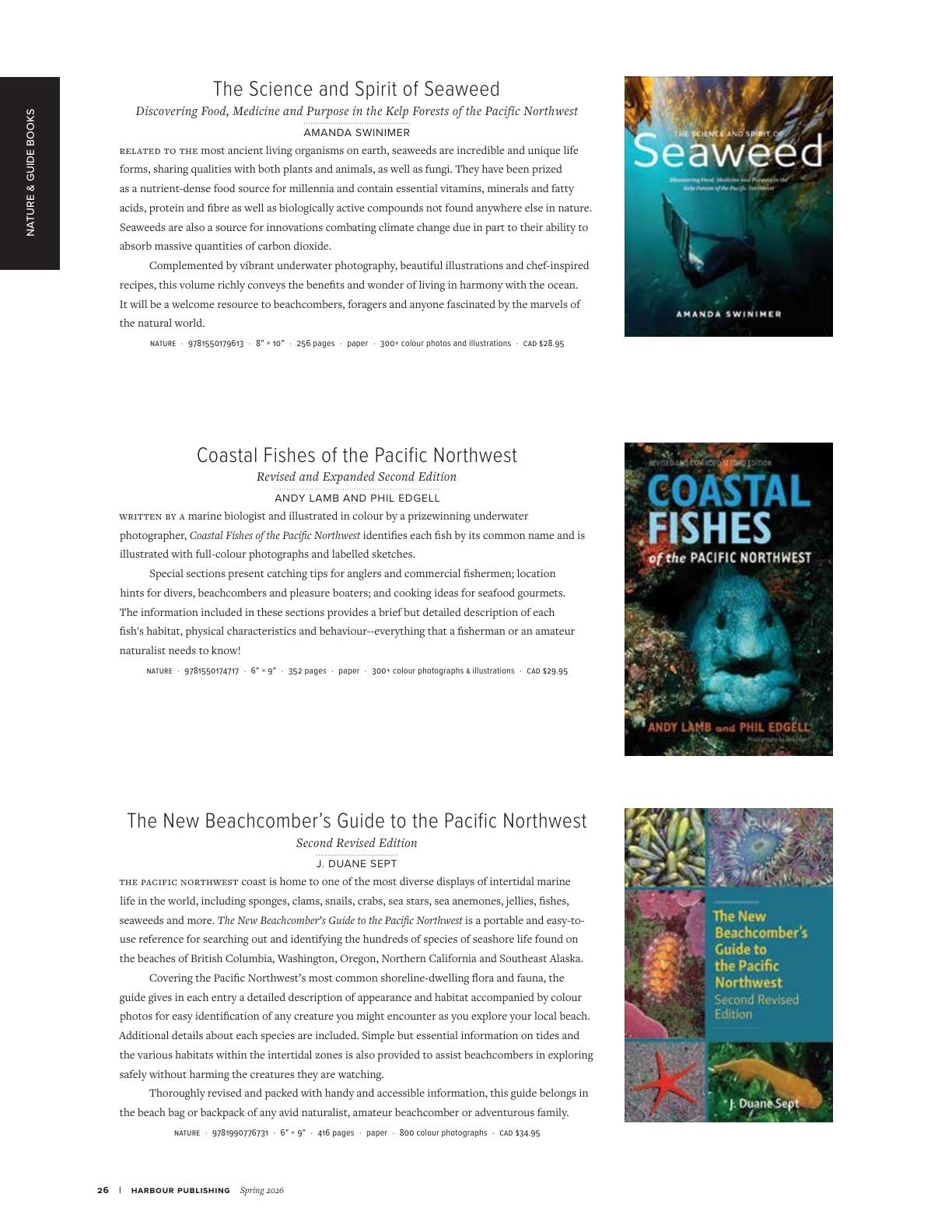 Harbour Publishing Spring 2026 Catalogue Flyer January 1 - December 31, 2026