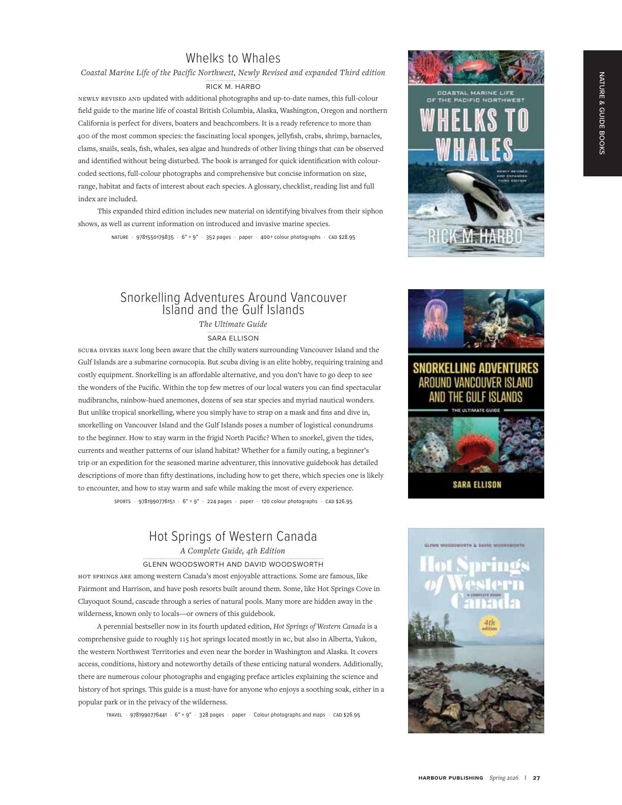 Harbour Publishing Spring 2026 Catalogue Flyer January 1 - December 31, 2026