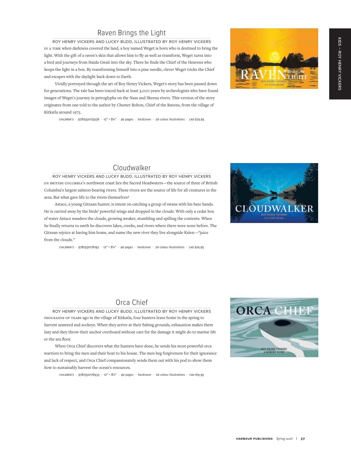 Harbour Publishing Spring 2026 Catalogue Flyer January 1 - December 31, 2026