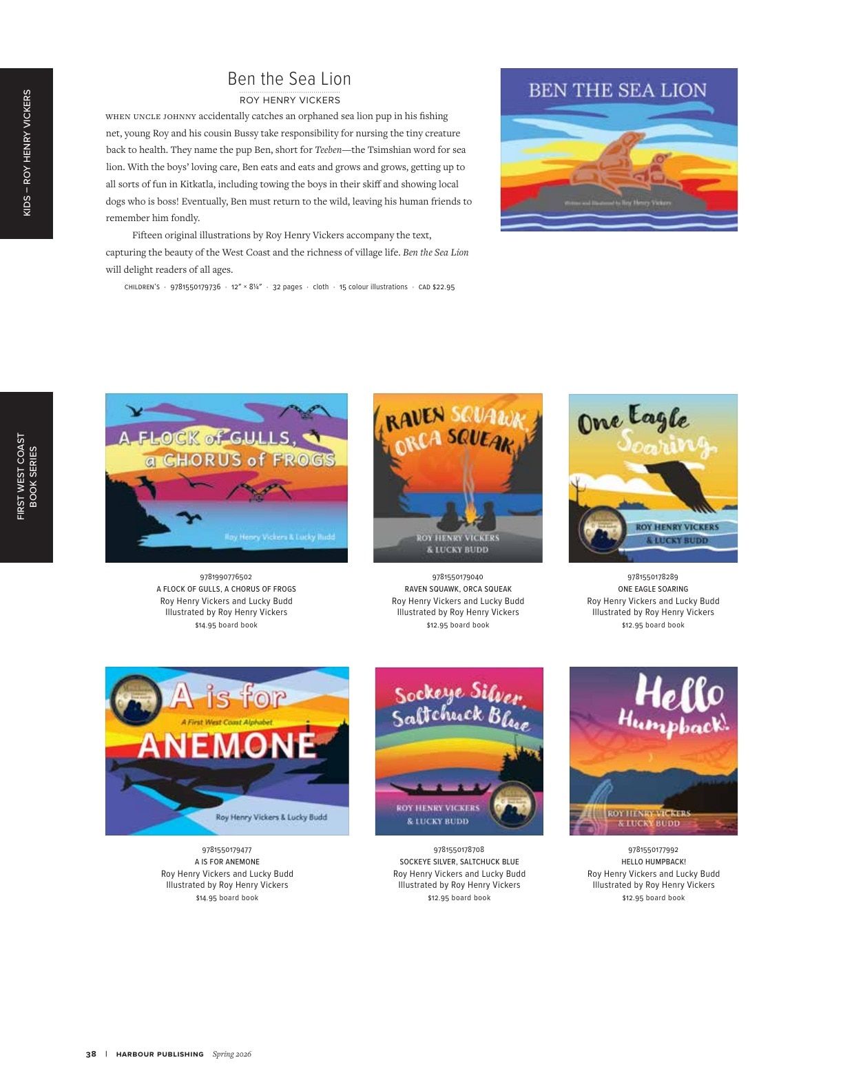 Harbour Publishing Spring 2026 Catalogue Flyer January 1 - December 31, 2026