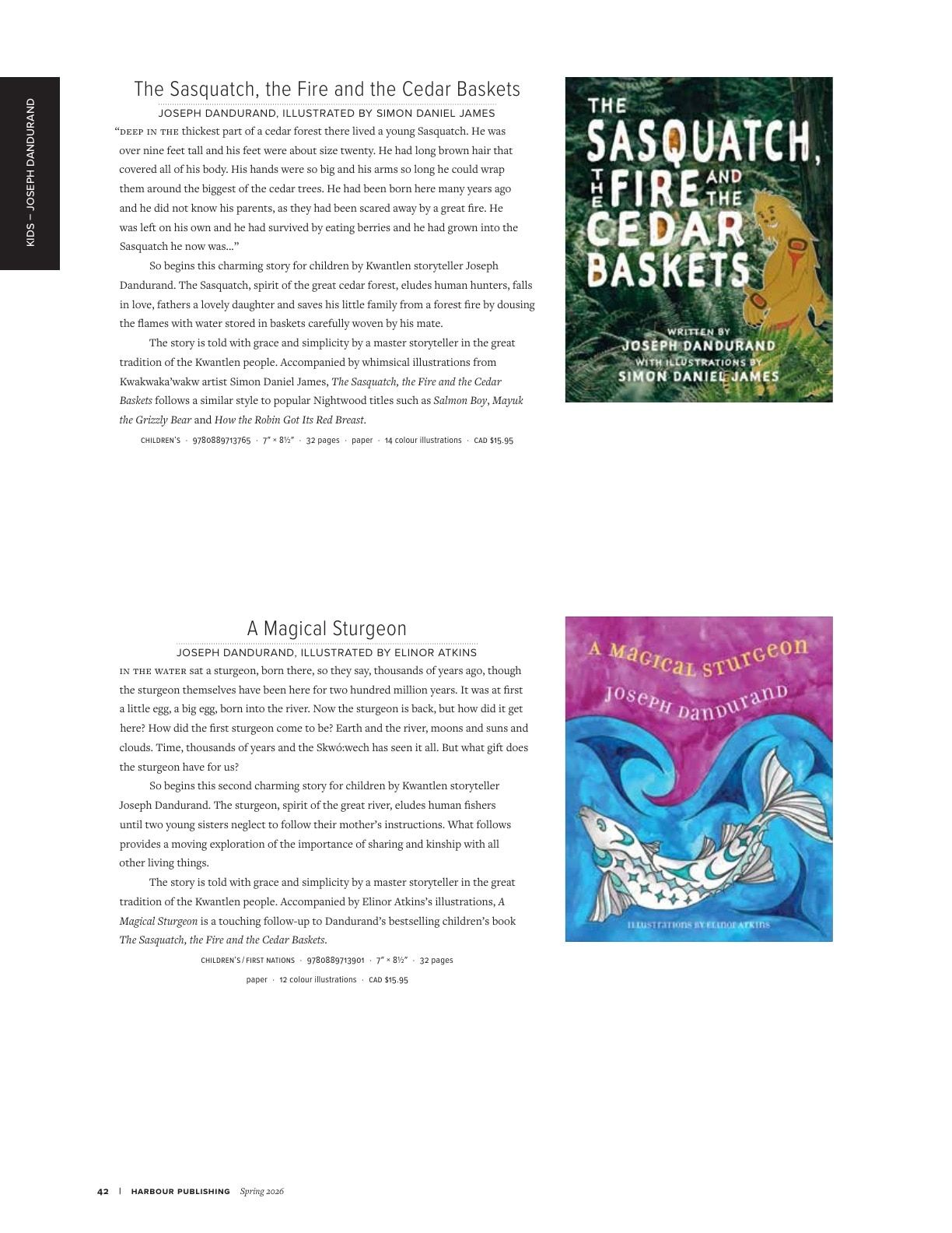 Harbour Publishing Spring 2026 Catalogue Flyer January 1 - December 31, 2026